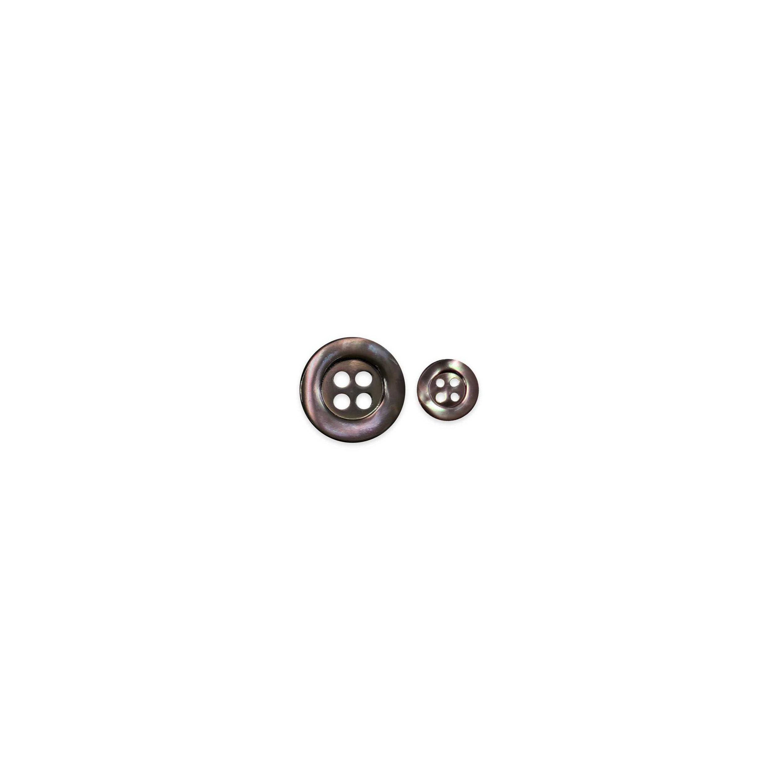 Mother-of-pearl button 4 holes Mustard Image