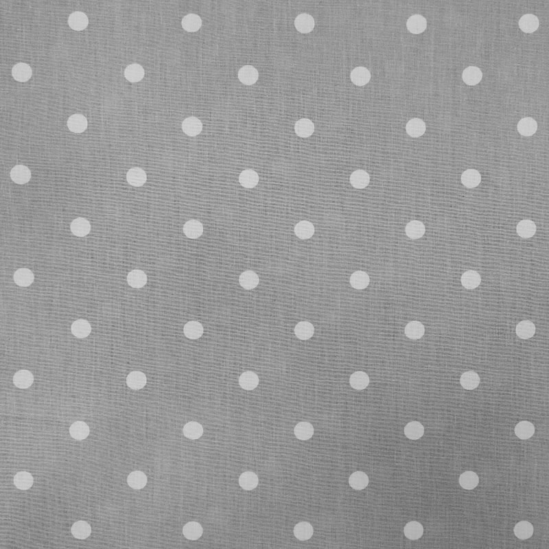 Baumwollstoff Weiß Polka Dots Grau Hintergrund Image