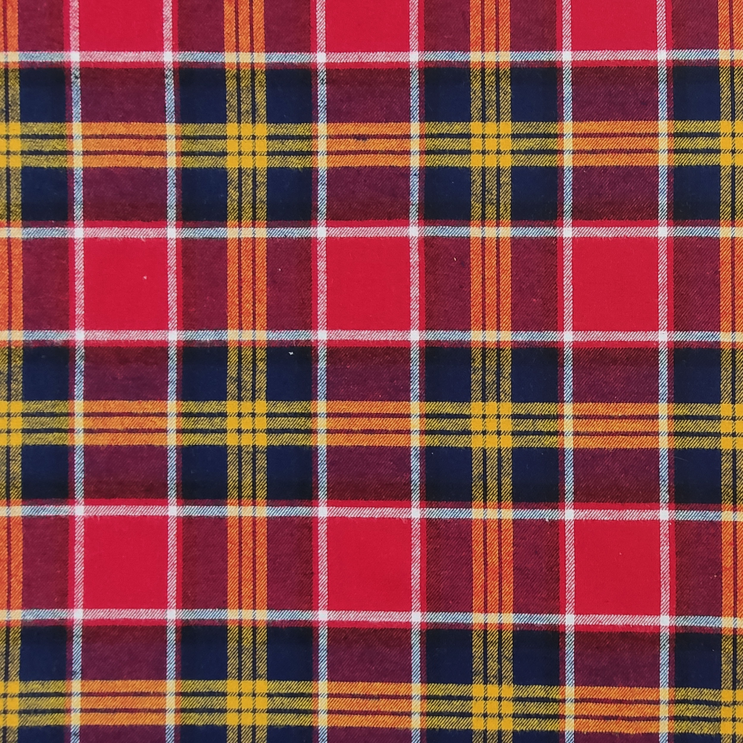 Tissu de flanelle écossaise Rouge Bleu Jaune Image