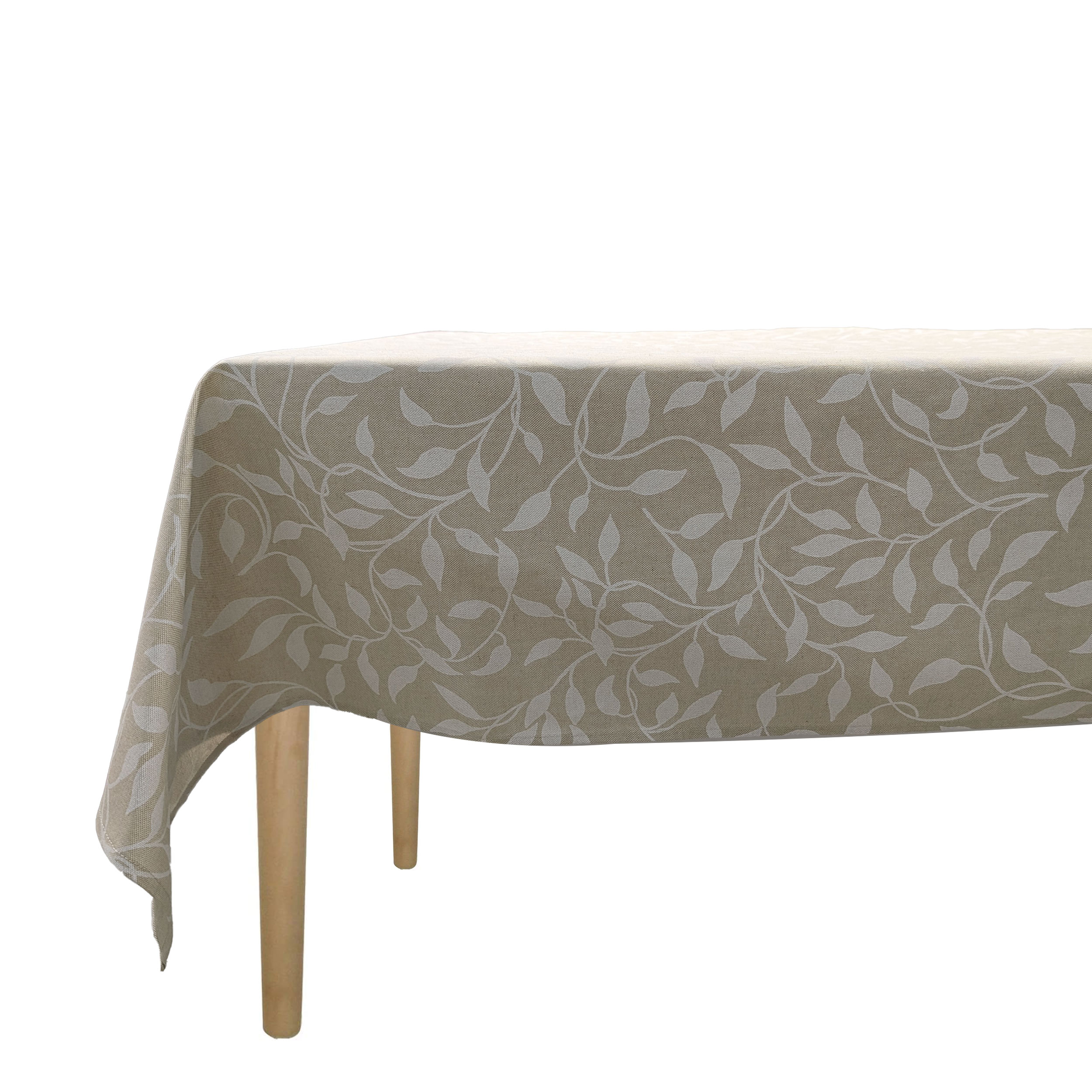 Packaged Tablecloth Foliage White Image