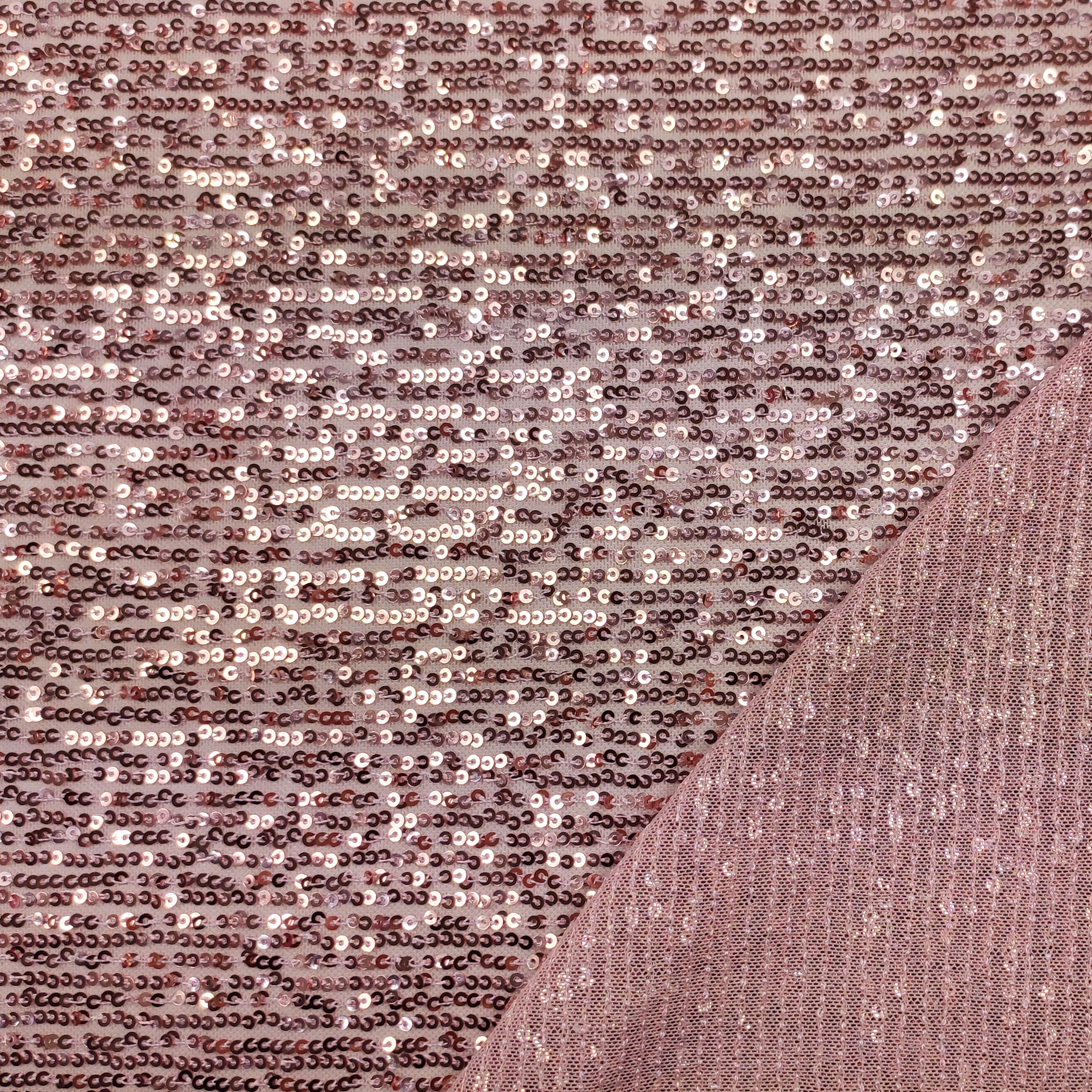 Pink Sequins Stretch Tulle Image