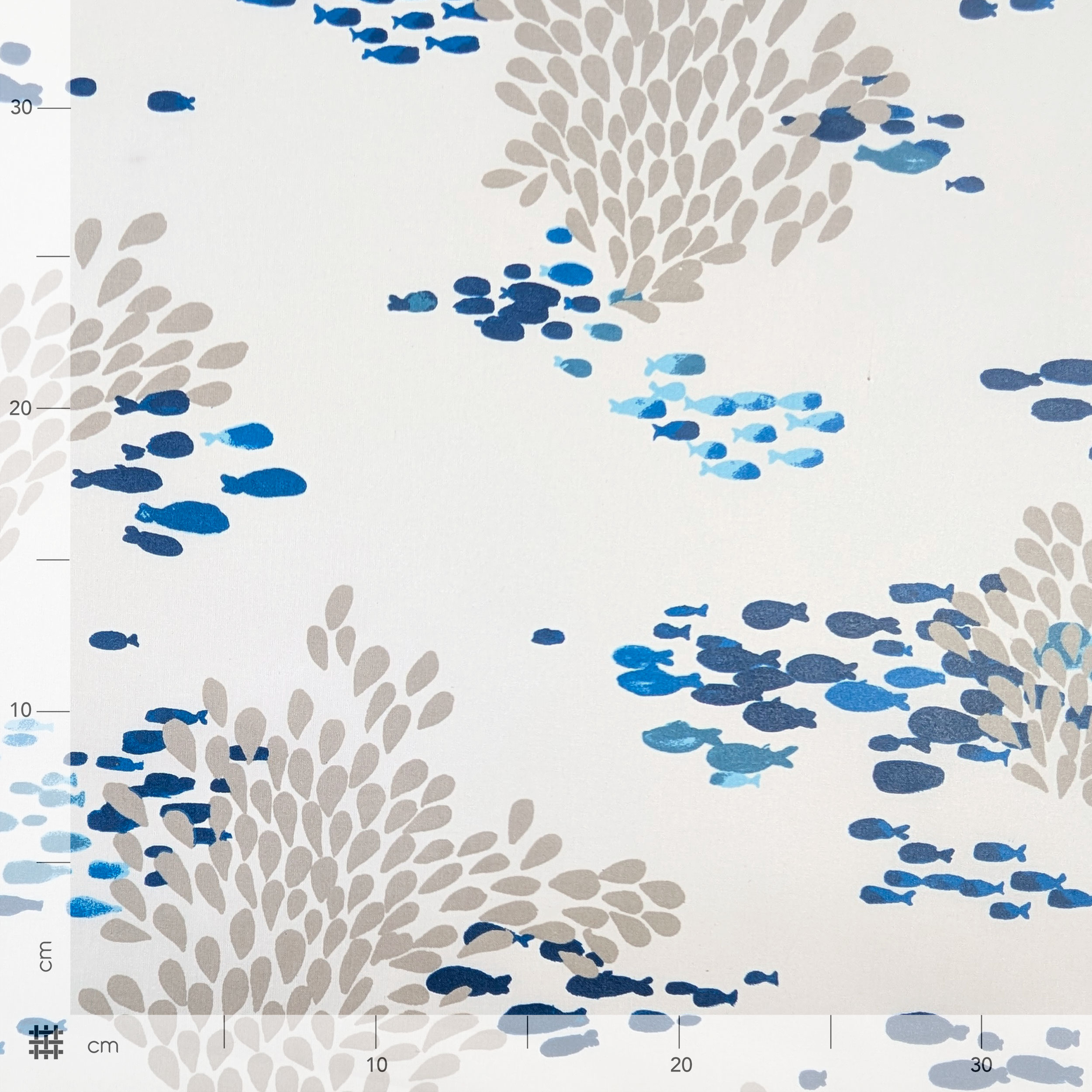Fabric for Enduite Tablecloth Stain-Free Fish Image