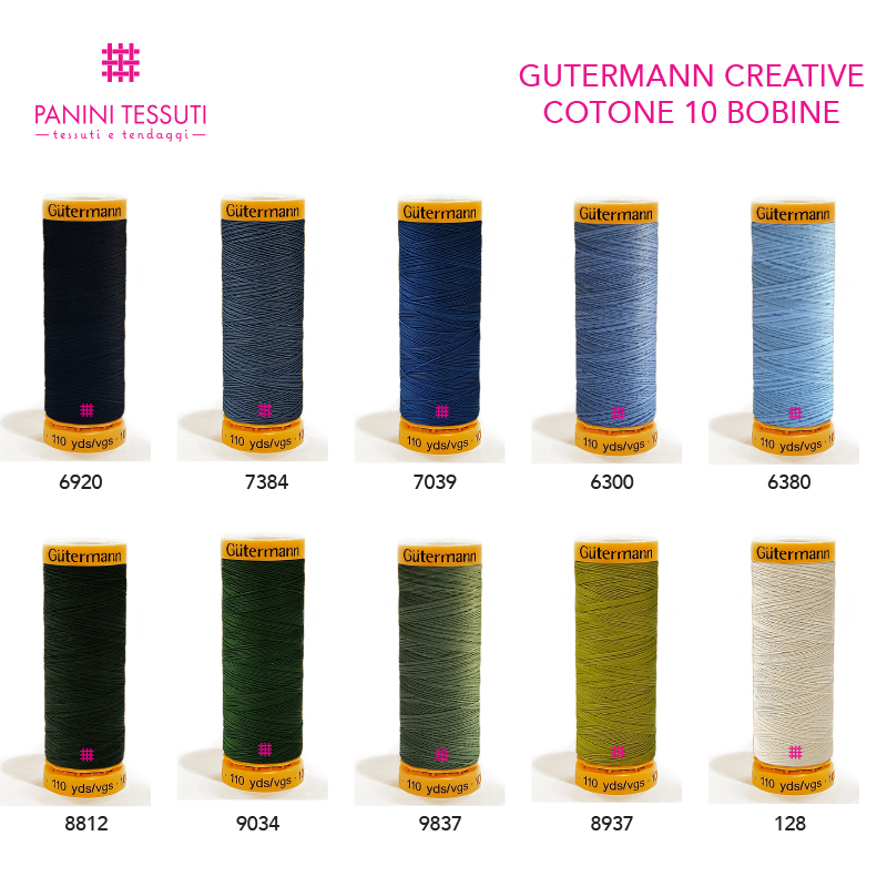 Gutermann Creative Cotton Cold Tones 10 Bobines