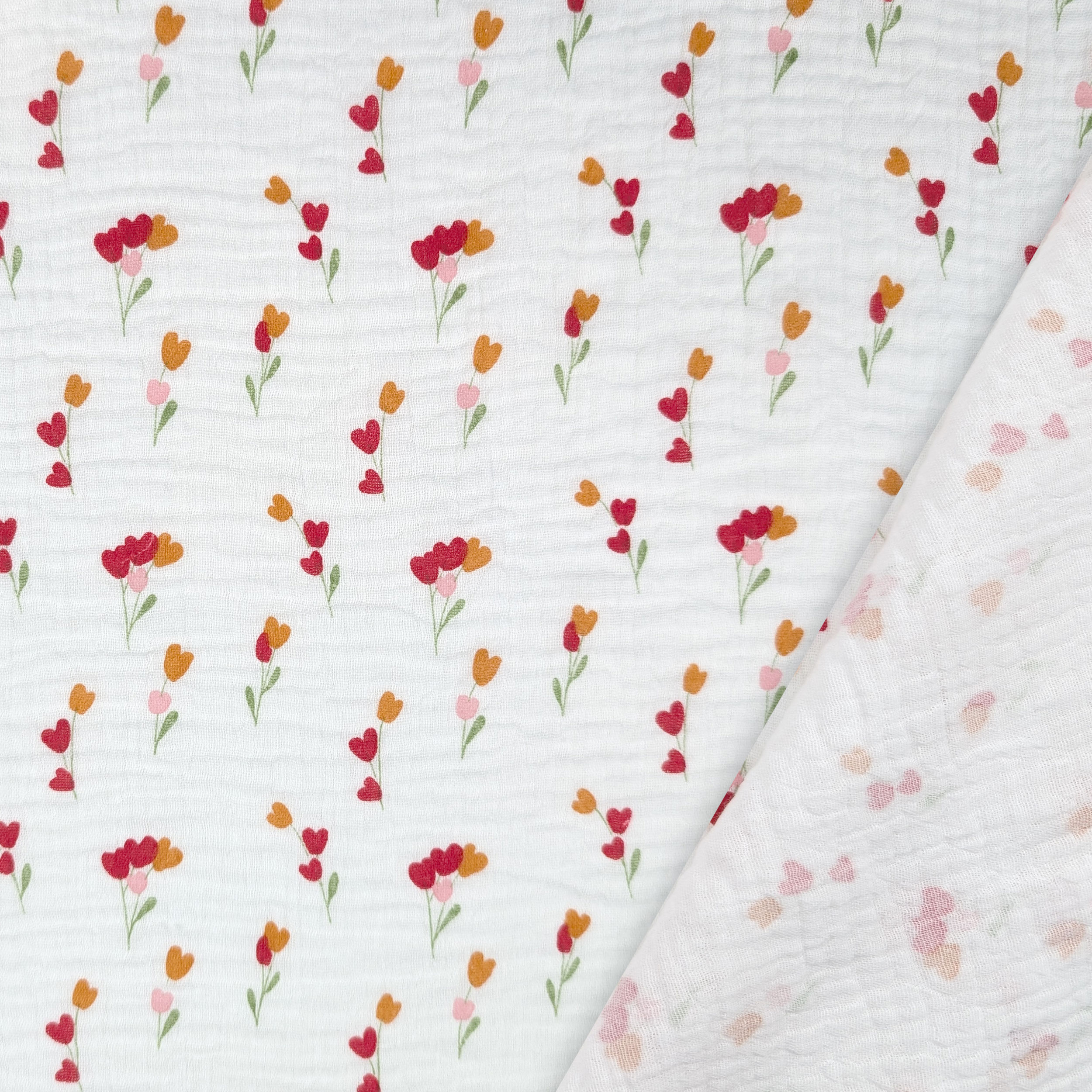 Double Gauze Cotton Muslin Tulips Image