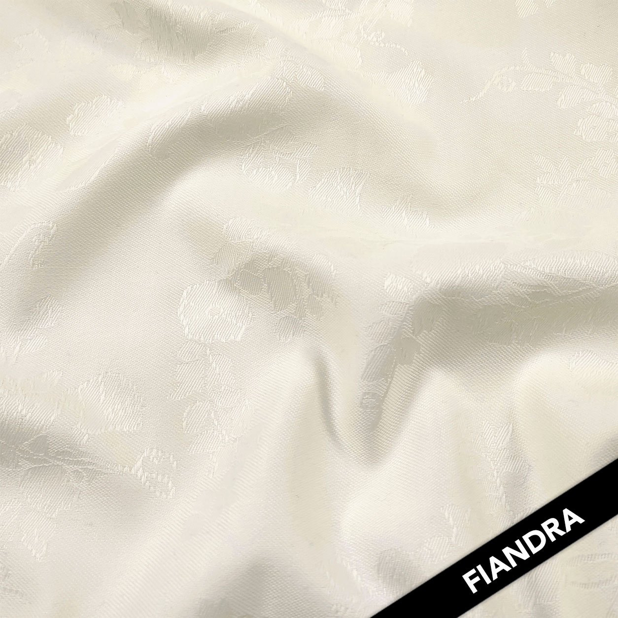 Tissu Flanders en coton blanc laiteux