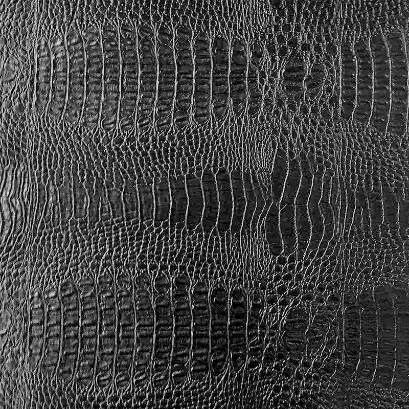 Crocodile Faux cuir Découpe Noir 260x140 cm