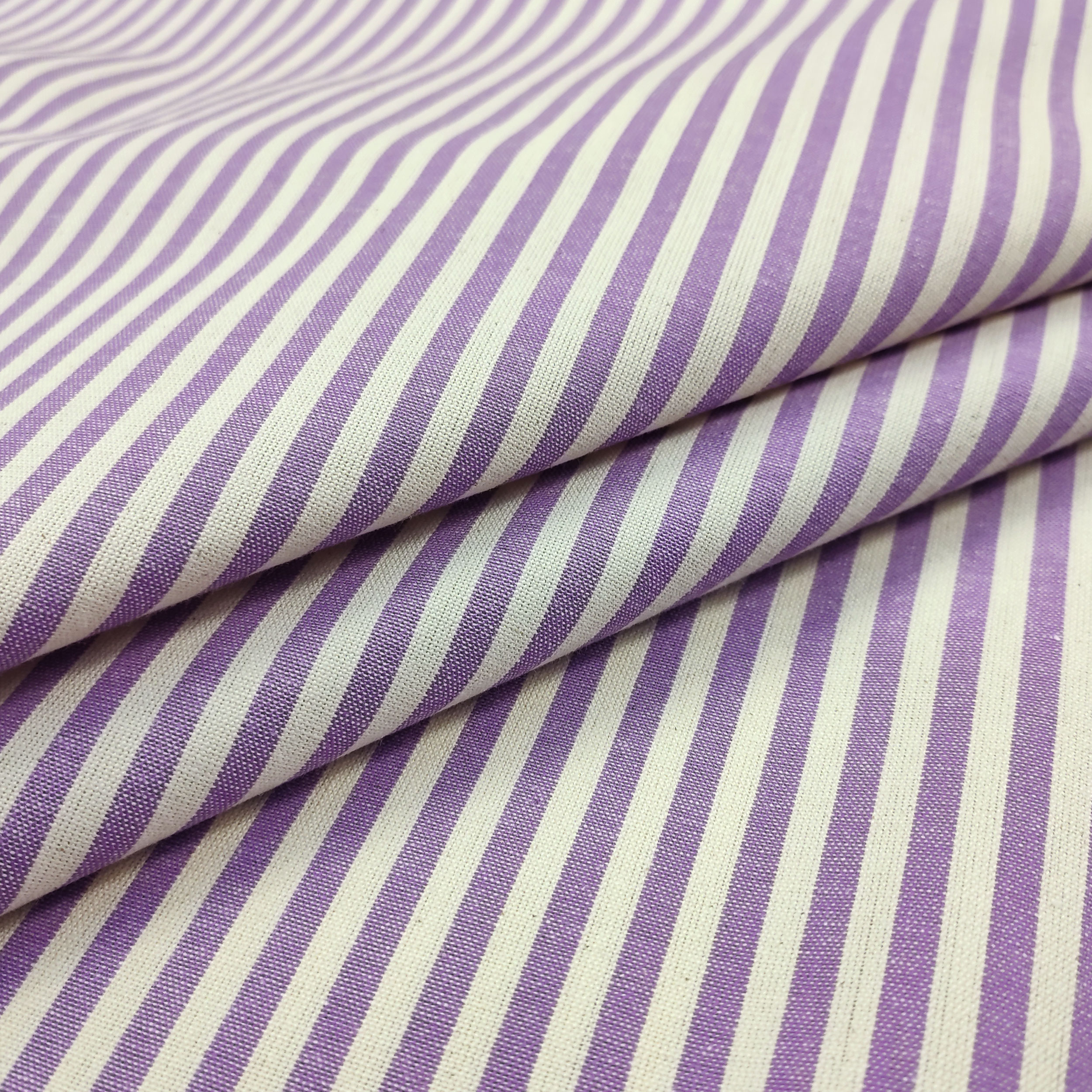 Pure Cotton Striped Tablecloth Fabric Image