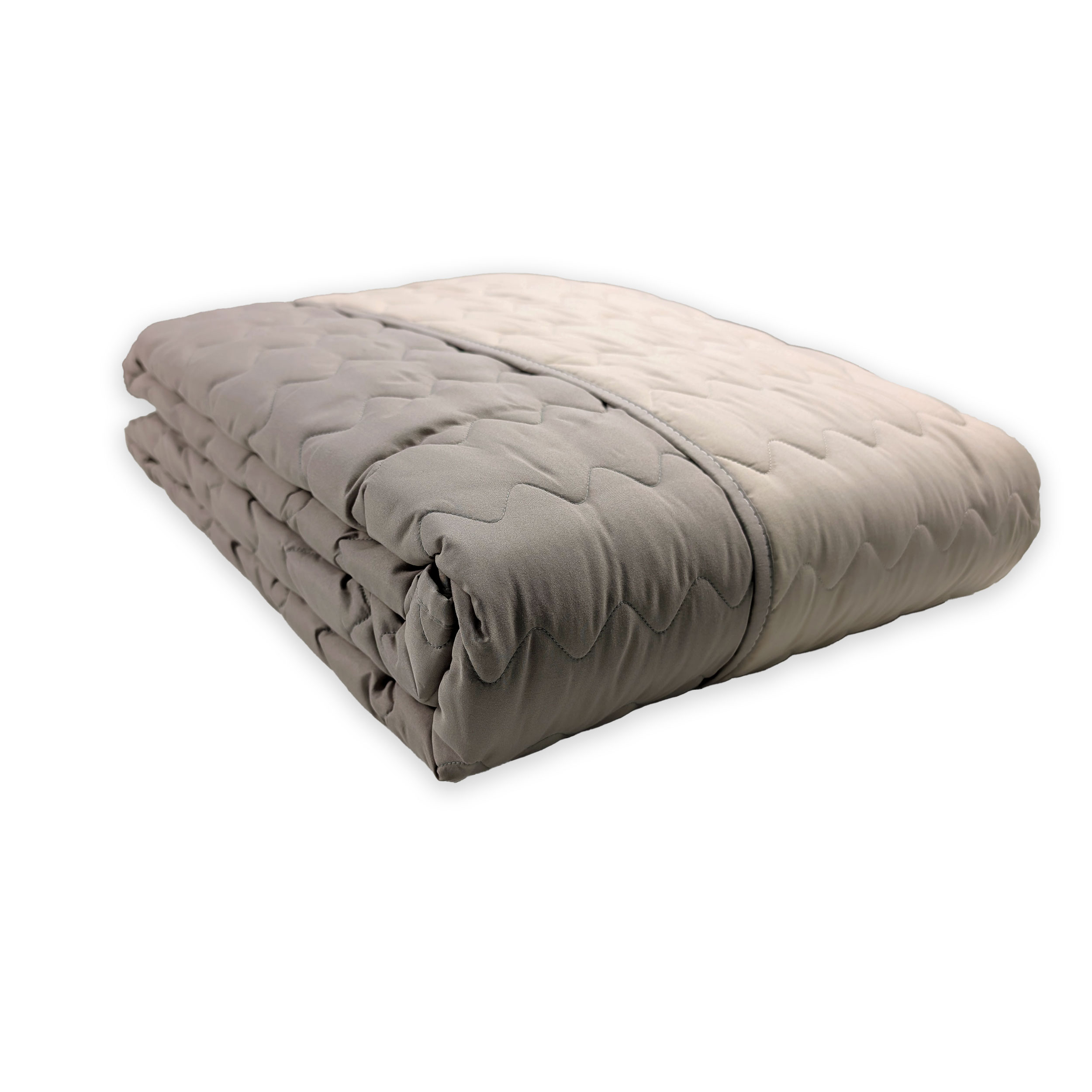 Lightweight Two-Tone Dove Grey Quilted Single Image