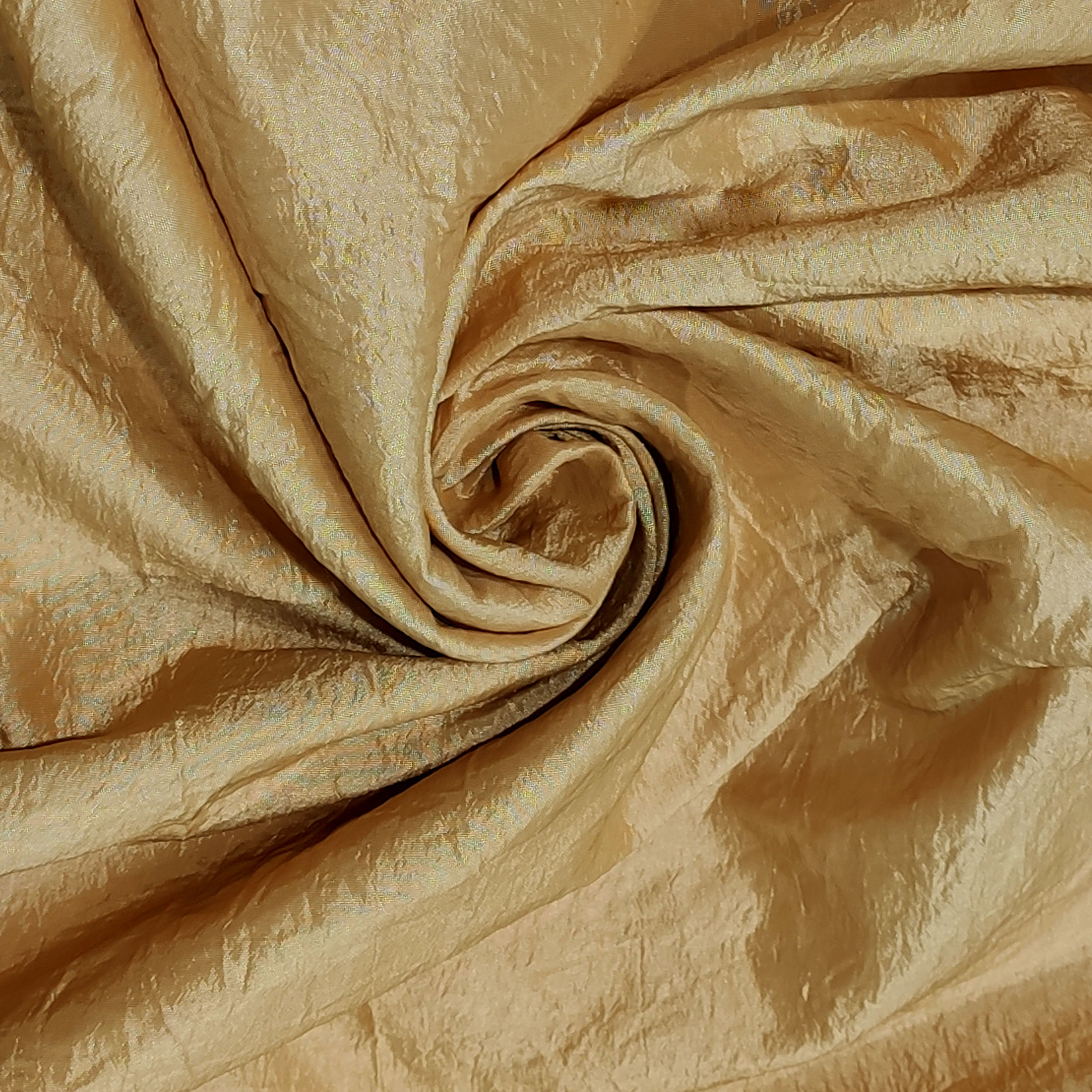 Découpe de taffetas dentelé miel 50x150 cm Image