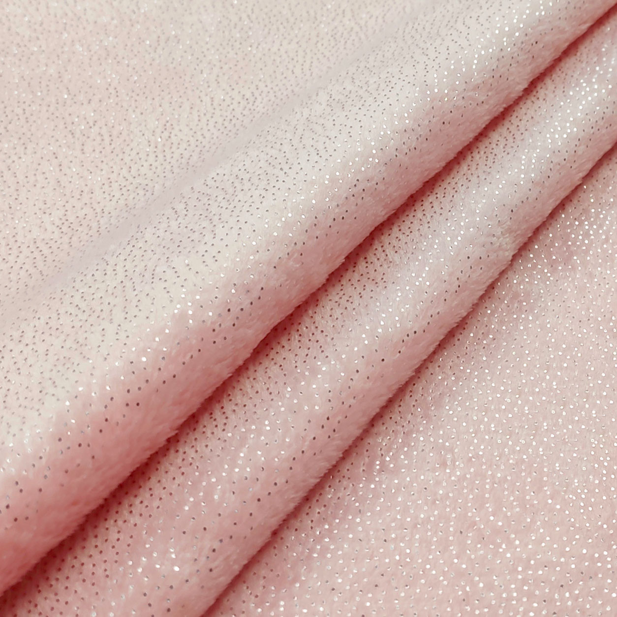 Glittery Plush Fleece - Baby Pink