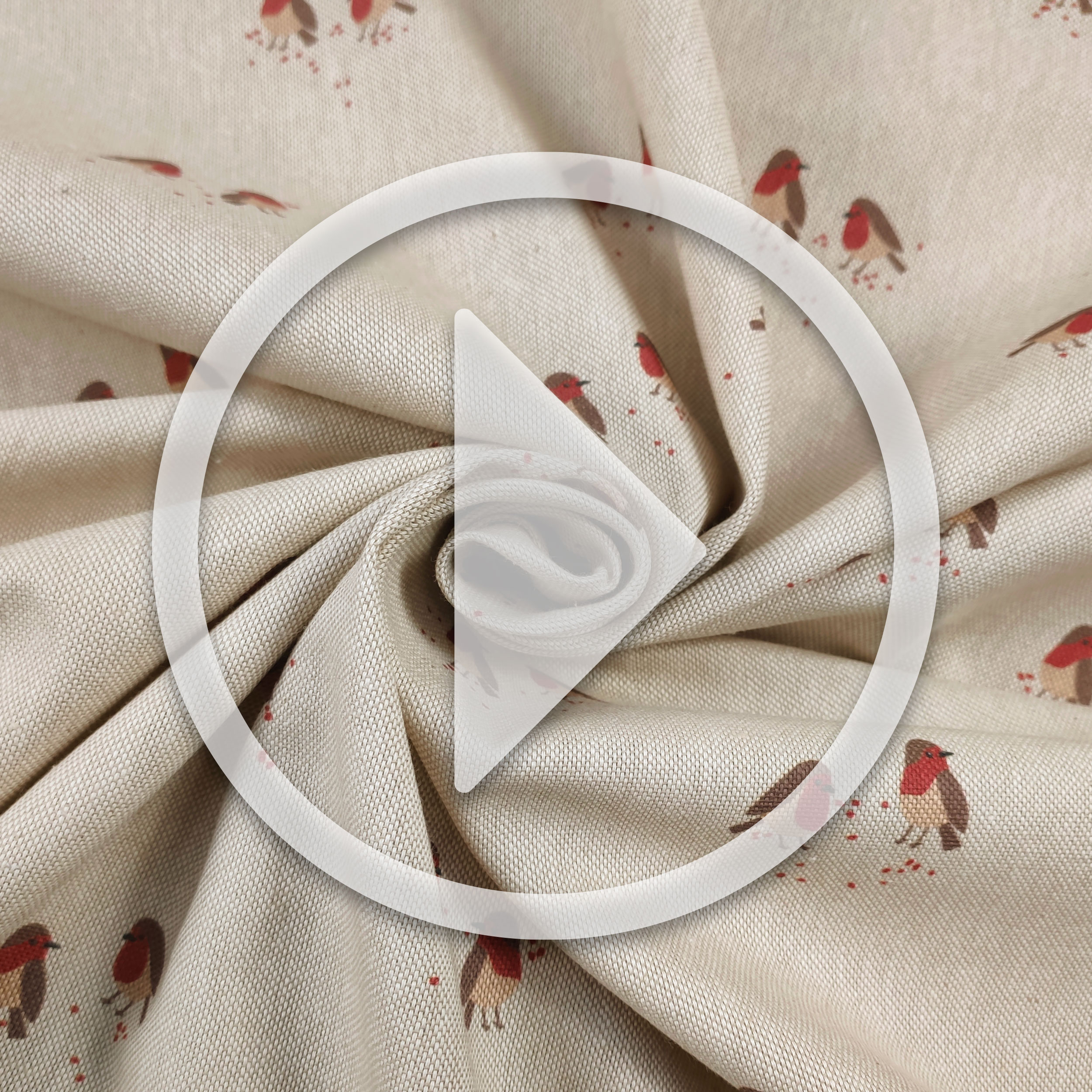 Mixed Cotton Fabric Robins Image
