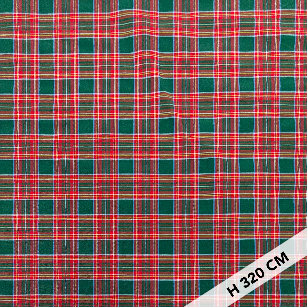 Medium Tartan Fabric Green Red Checks Image