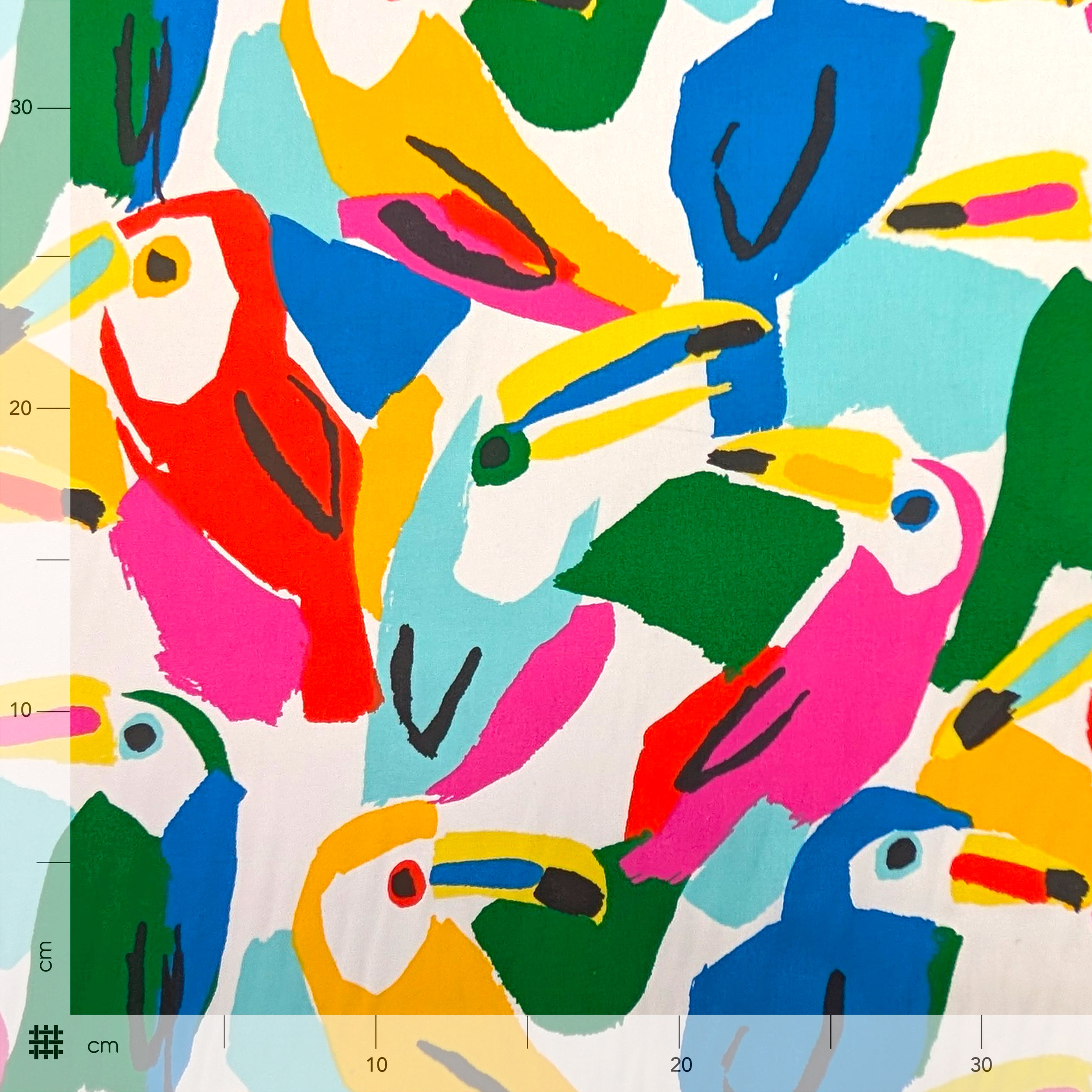 Cotton Toucans Multicolour Fantasy Image