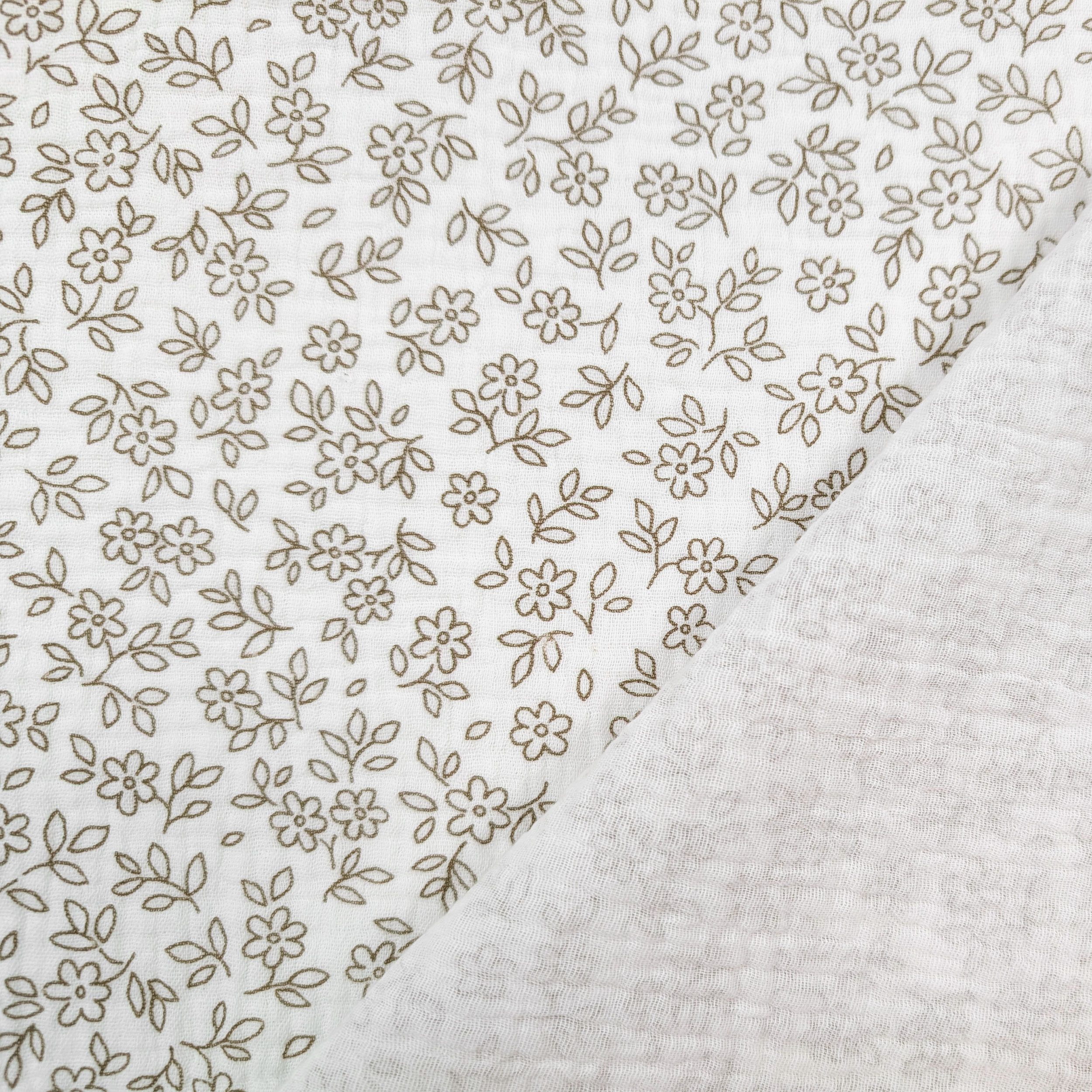 Cotton Muslin Field Flower Beige Image