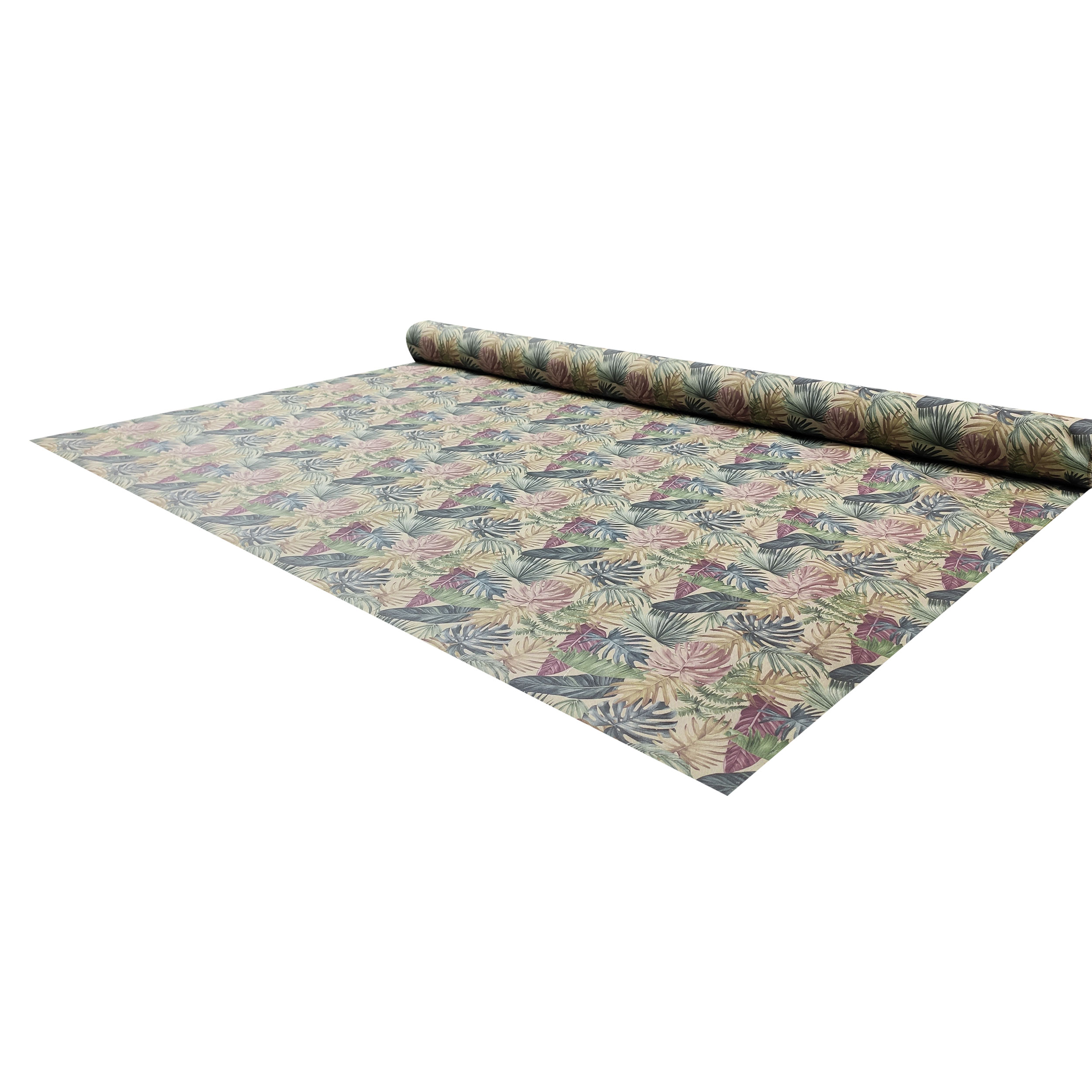 Cotton Mix Fabric Tropical Leaves Image