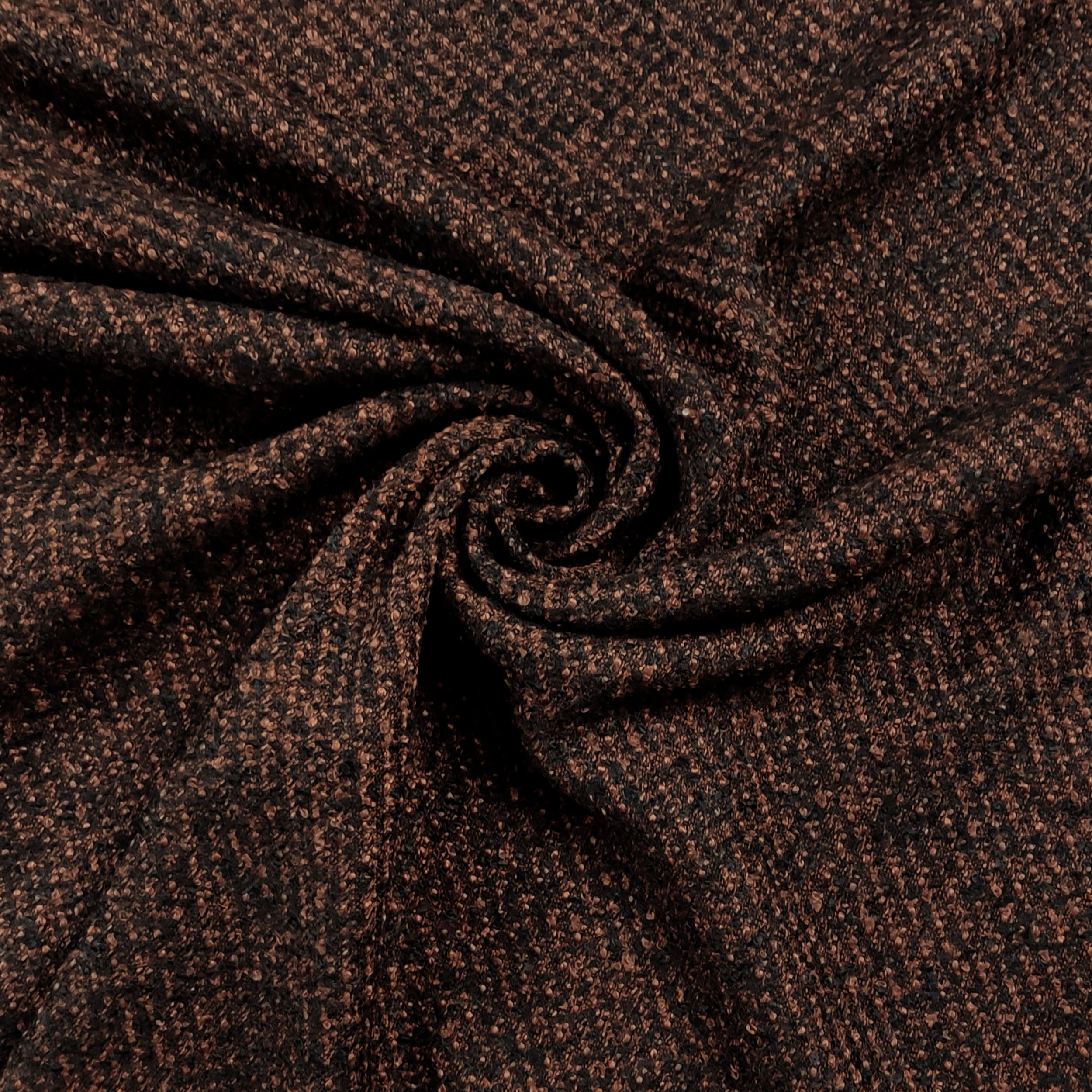 Manteau en tweed brun et noir