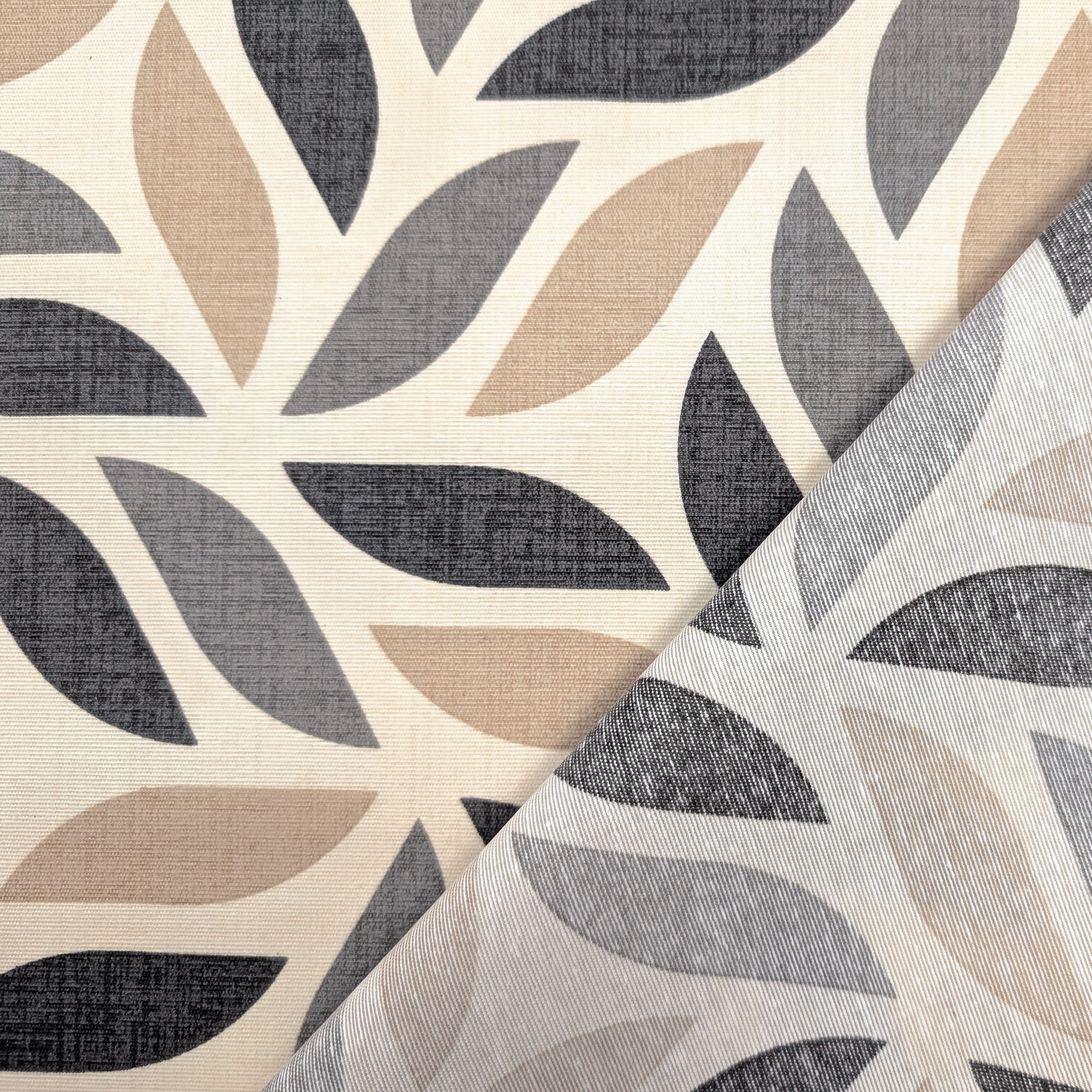 Resin Tablecloth Fabric Stylized Leaves Cool Tones Image