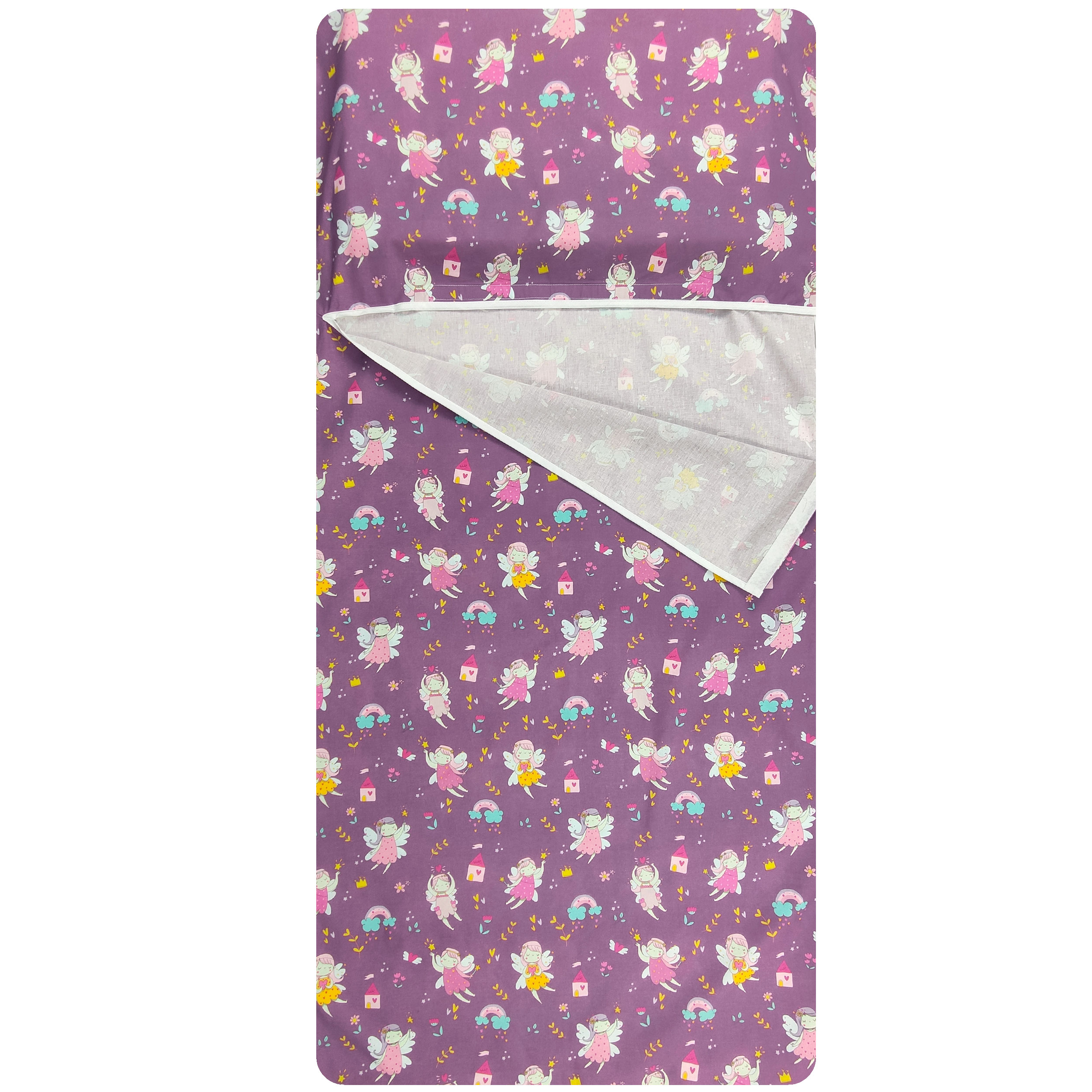 Sac de couchage d'été, fées, fond lilas - Panini Fabrics