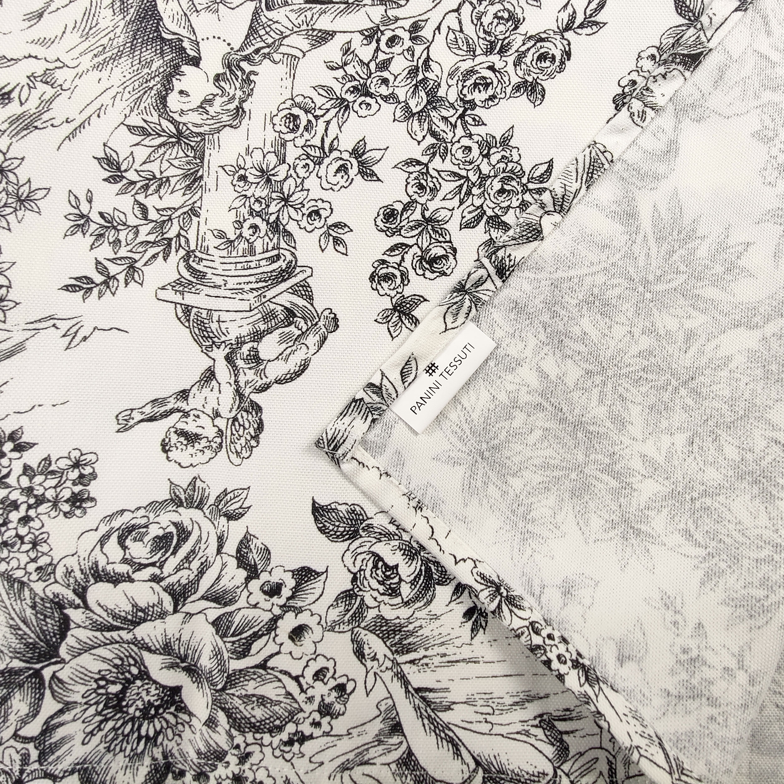 Toile De Jouy Schwarzes Tischtuch