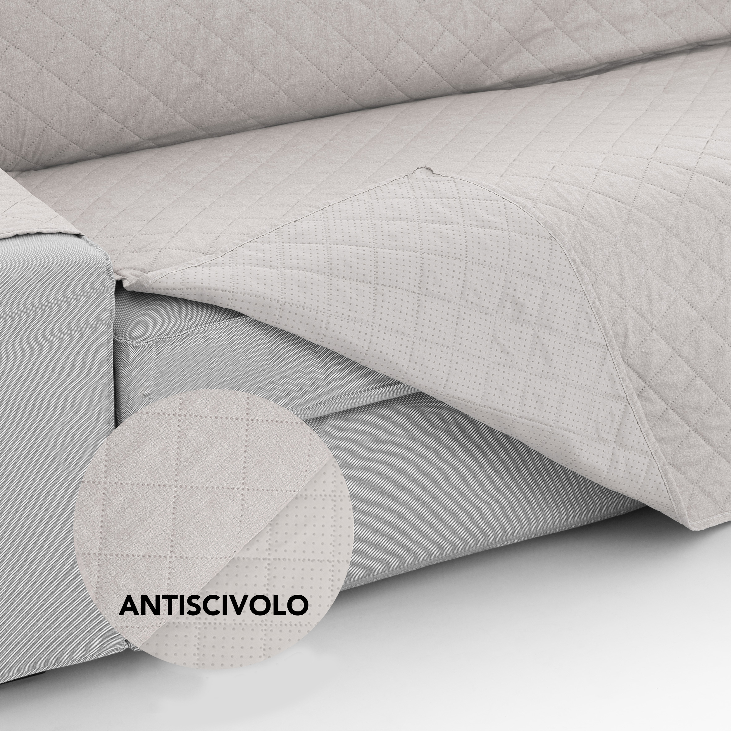 Melange Anti-slip Slipcover Beige