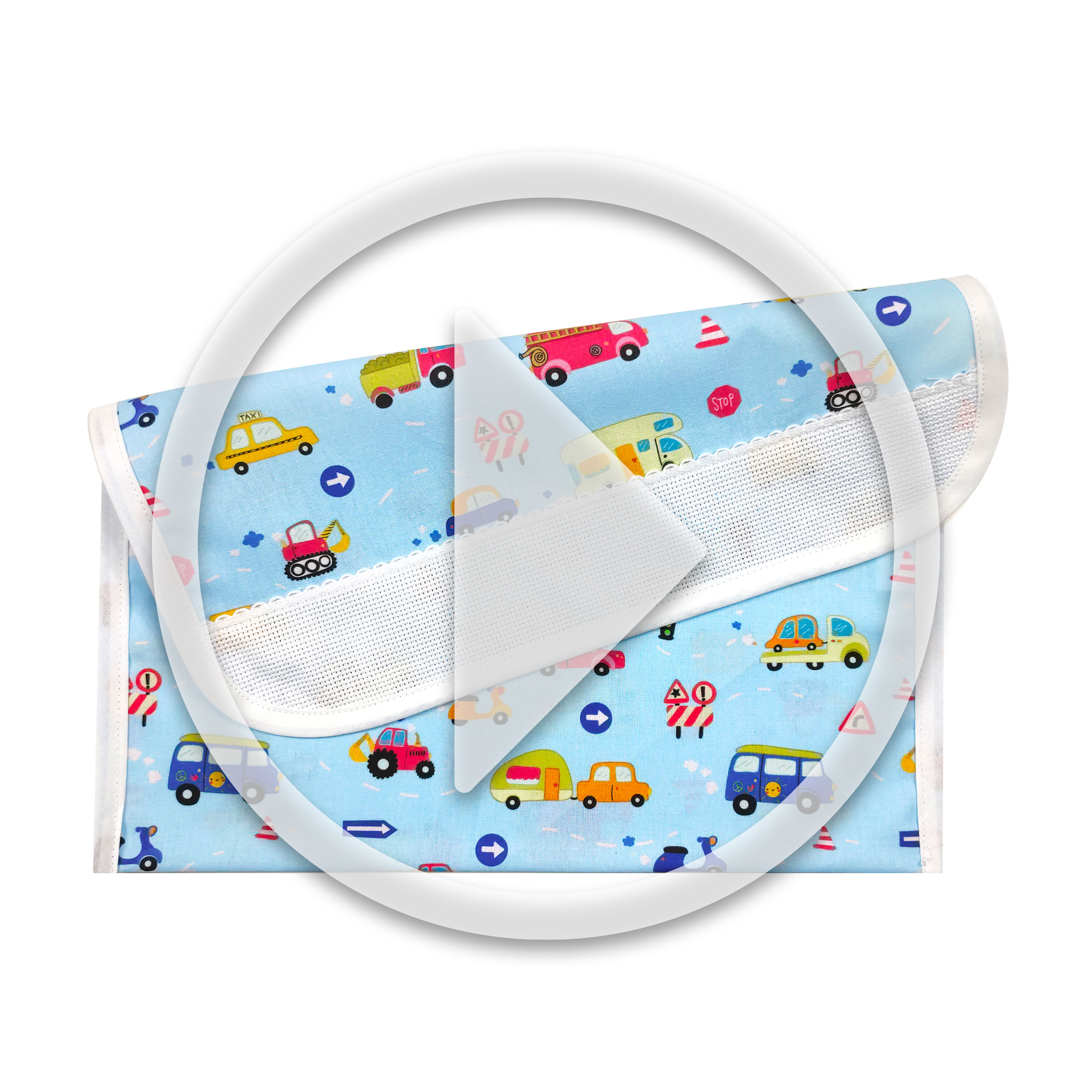Porte-drapeaux Cars Fond bleu clair - Panini Fabrics Image