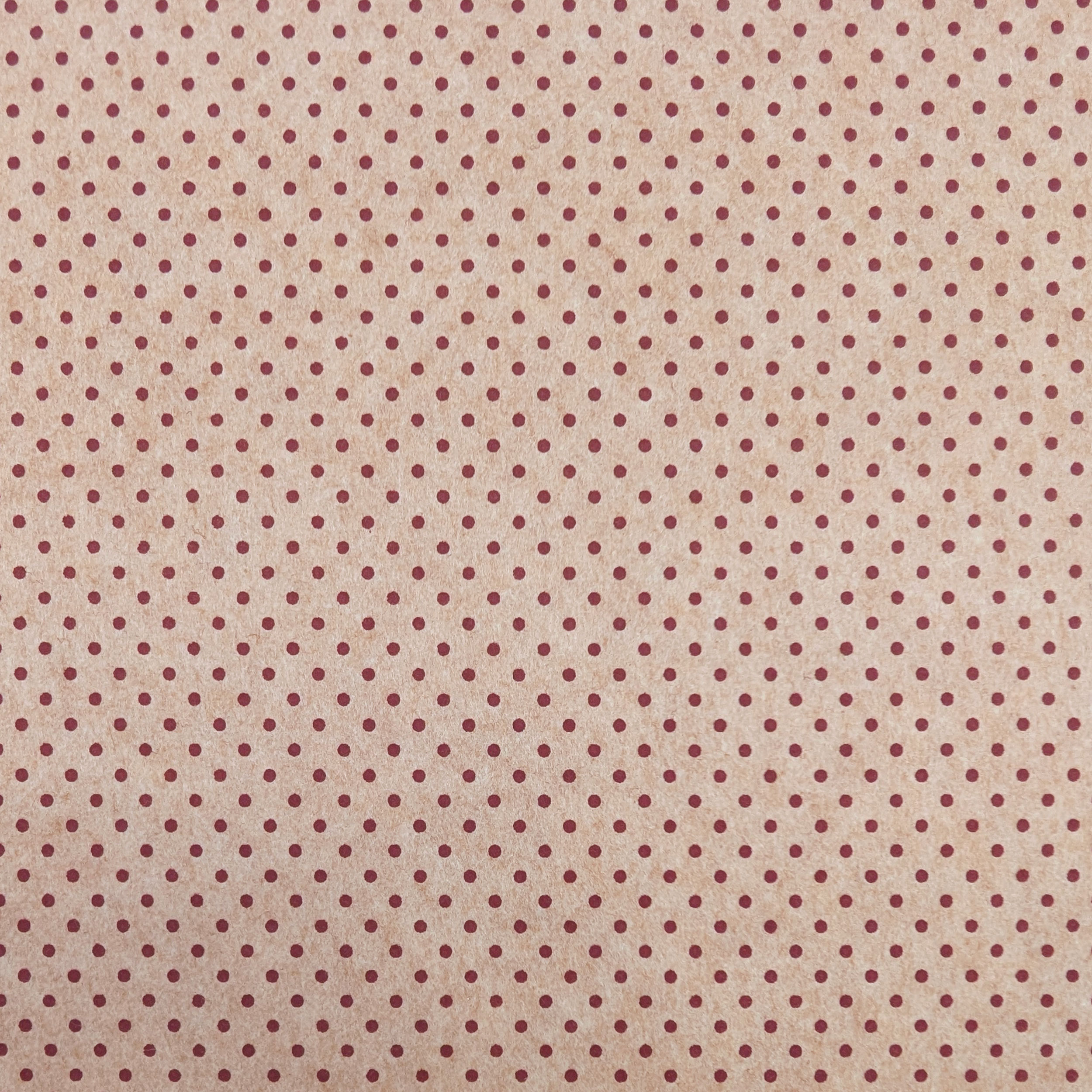 Soft Thin Felt - Burgundy Small Dots Image