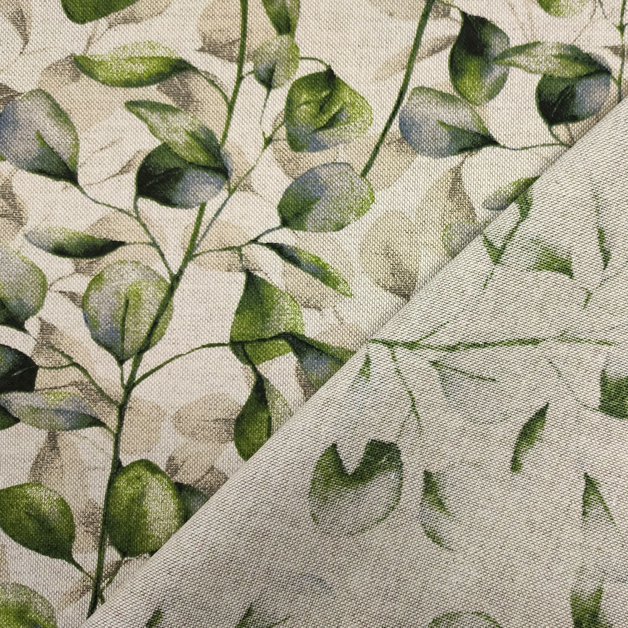 Tissu Panama Feuilles de peuplier Image