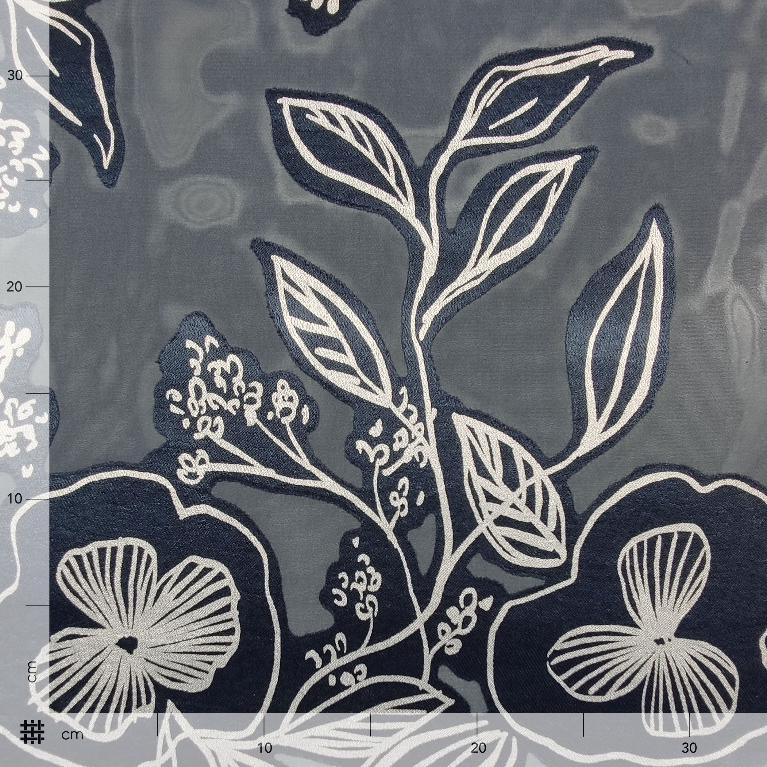 Devorè High Fashion Blue Flowers