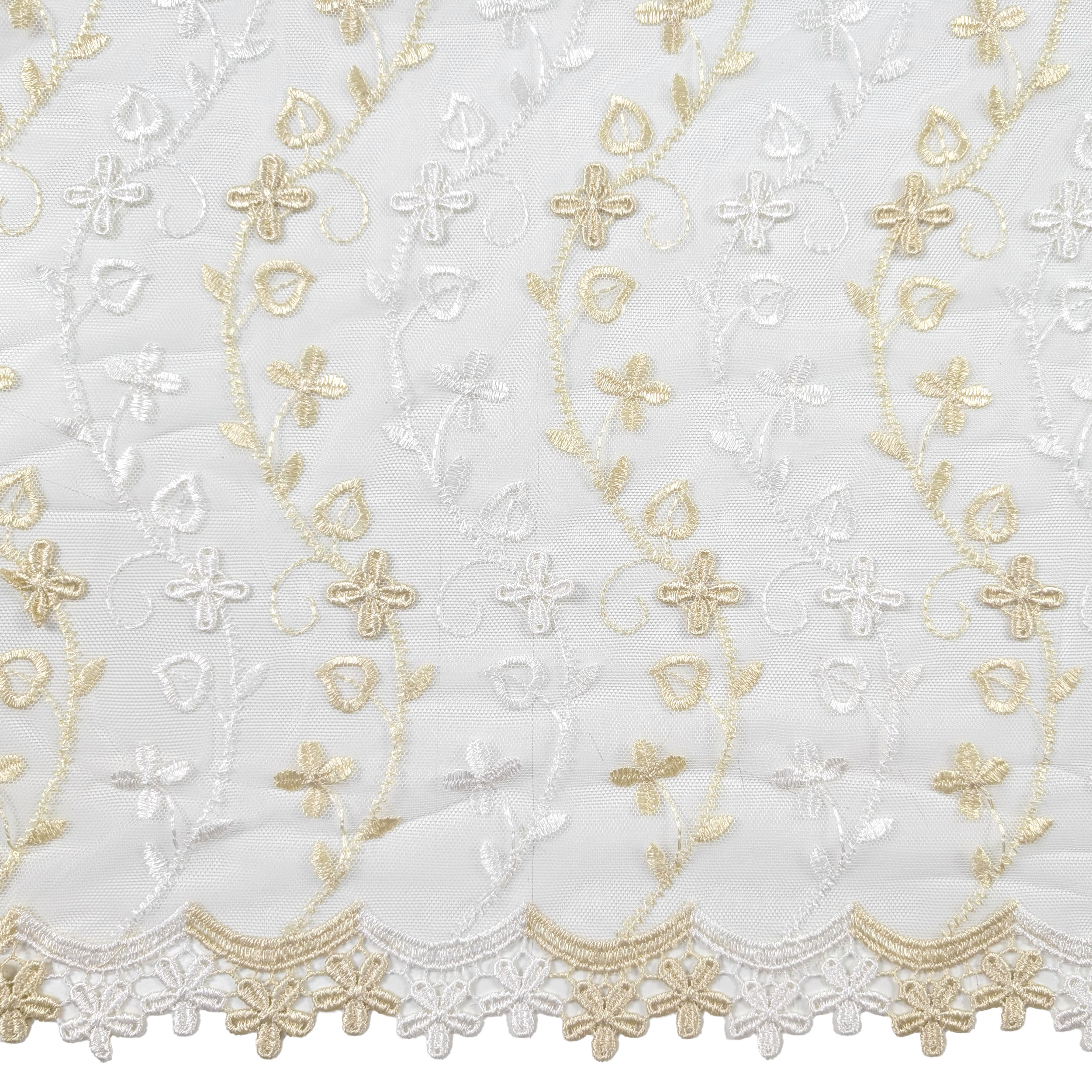 Curtain Fabric Lace Arianna Gold Image
