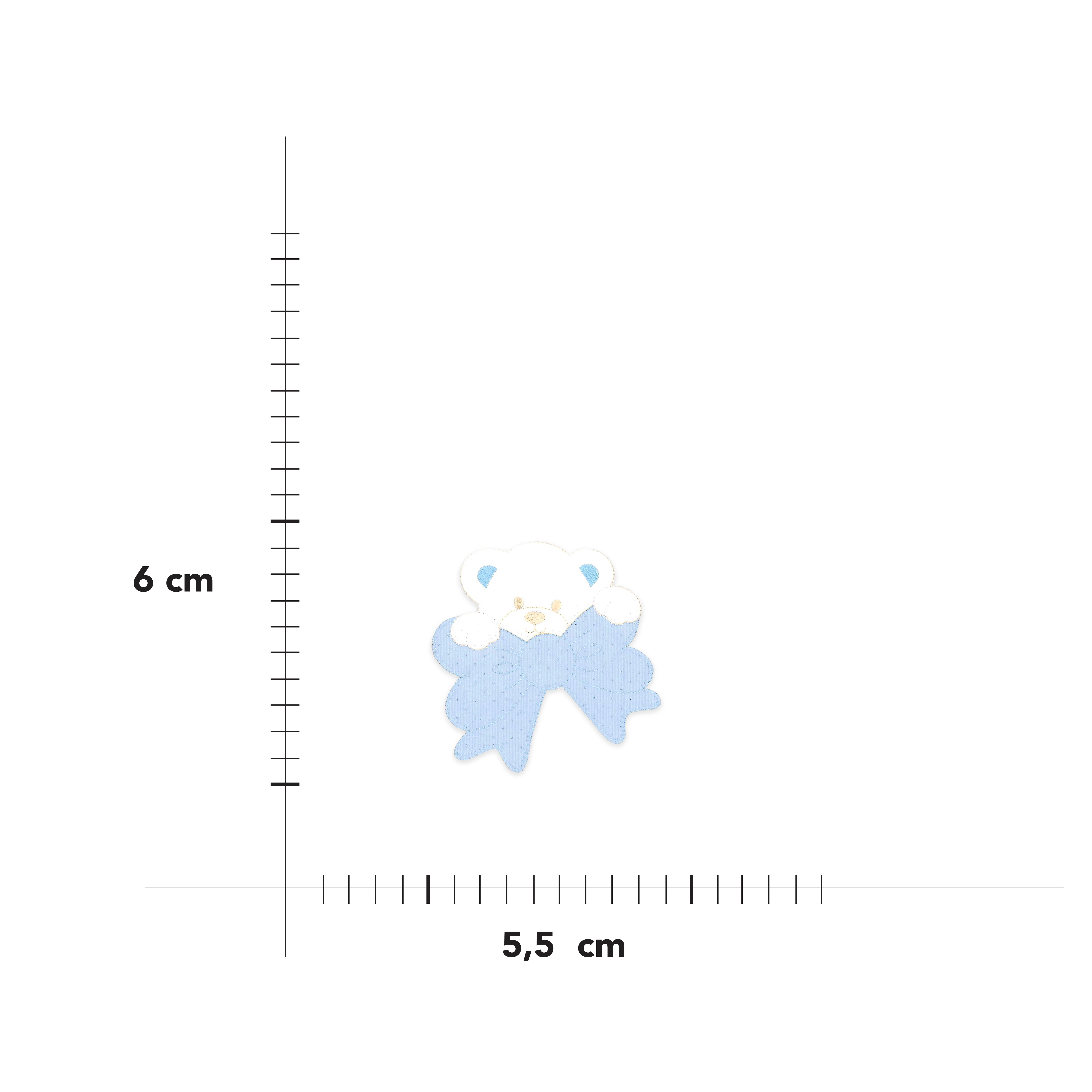 Little Bear Application with Rhinestone Bow Image
