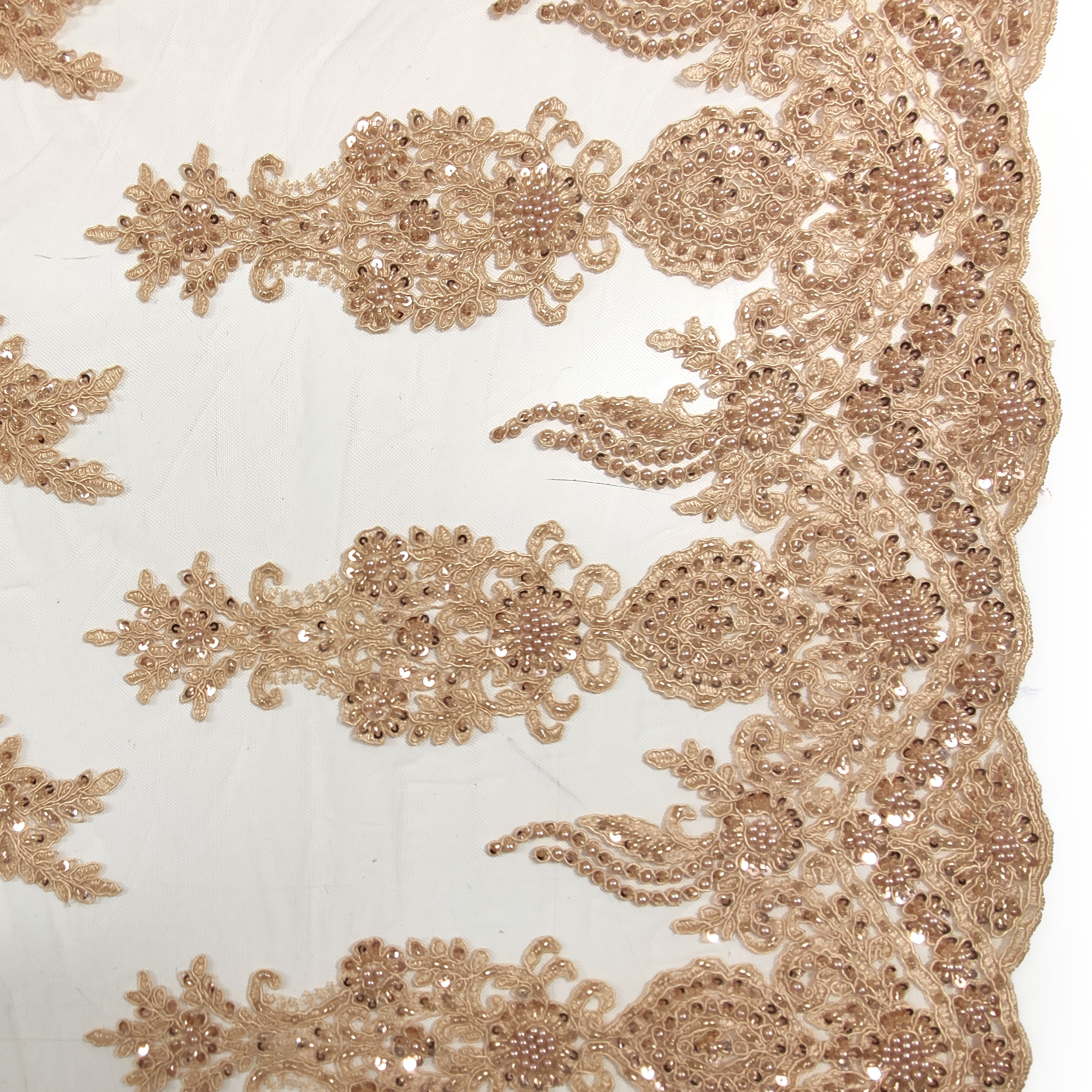 Lace Fashion Beige Pearls