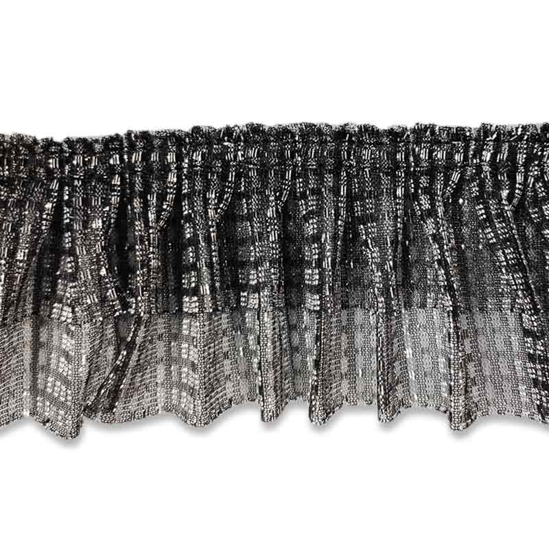 Tulle noir et garnitures en Lurex