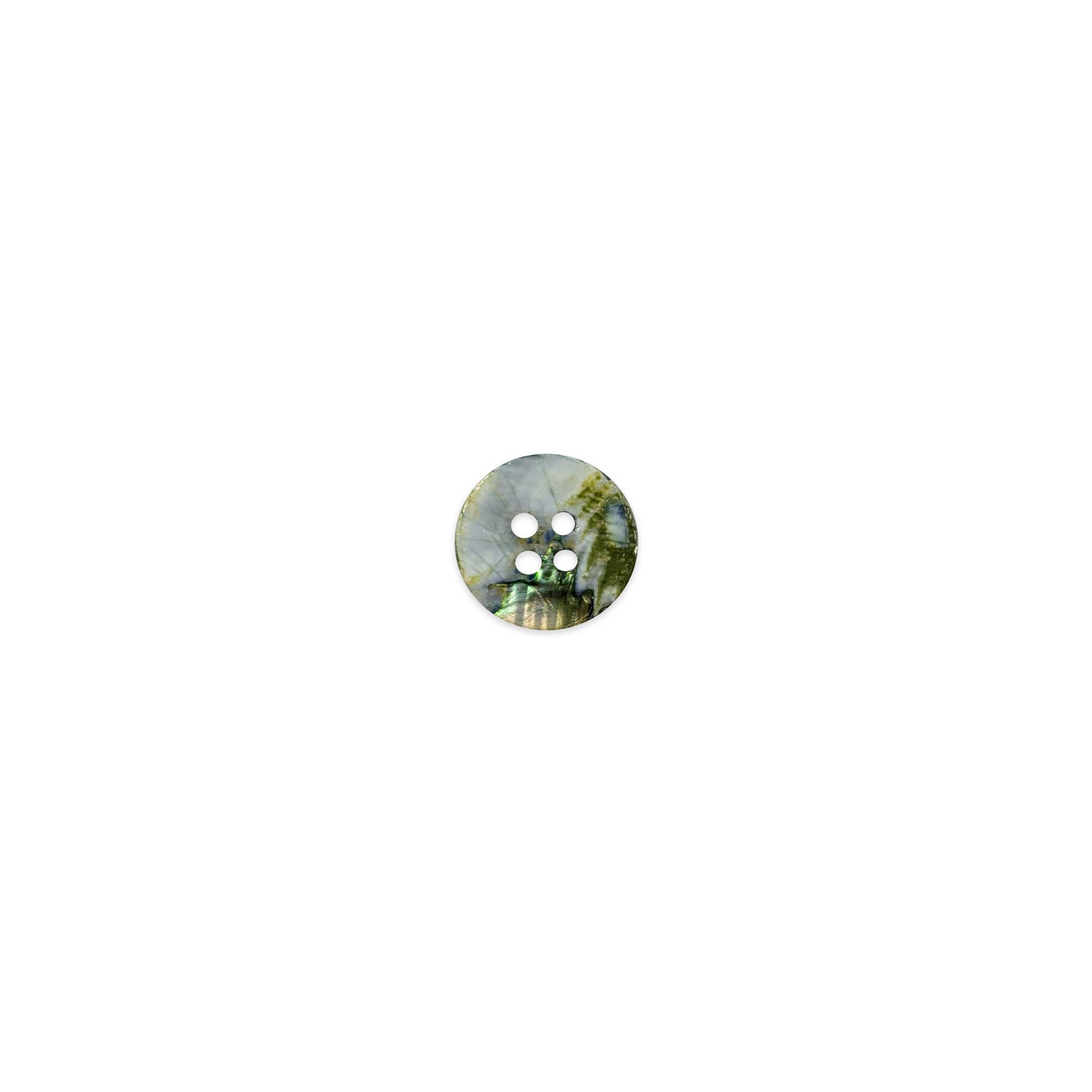 Mother-of-pearl button 4 holes Green Lin 24 Image