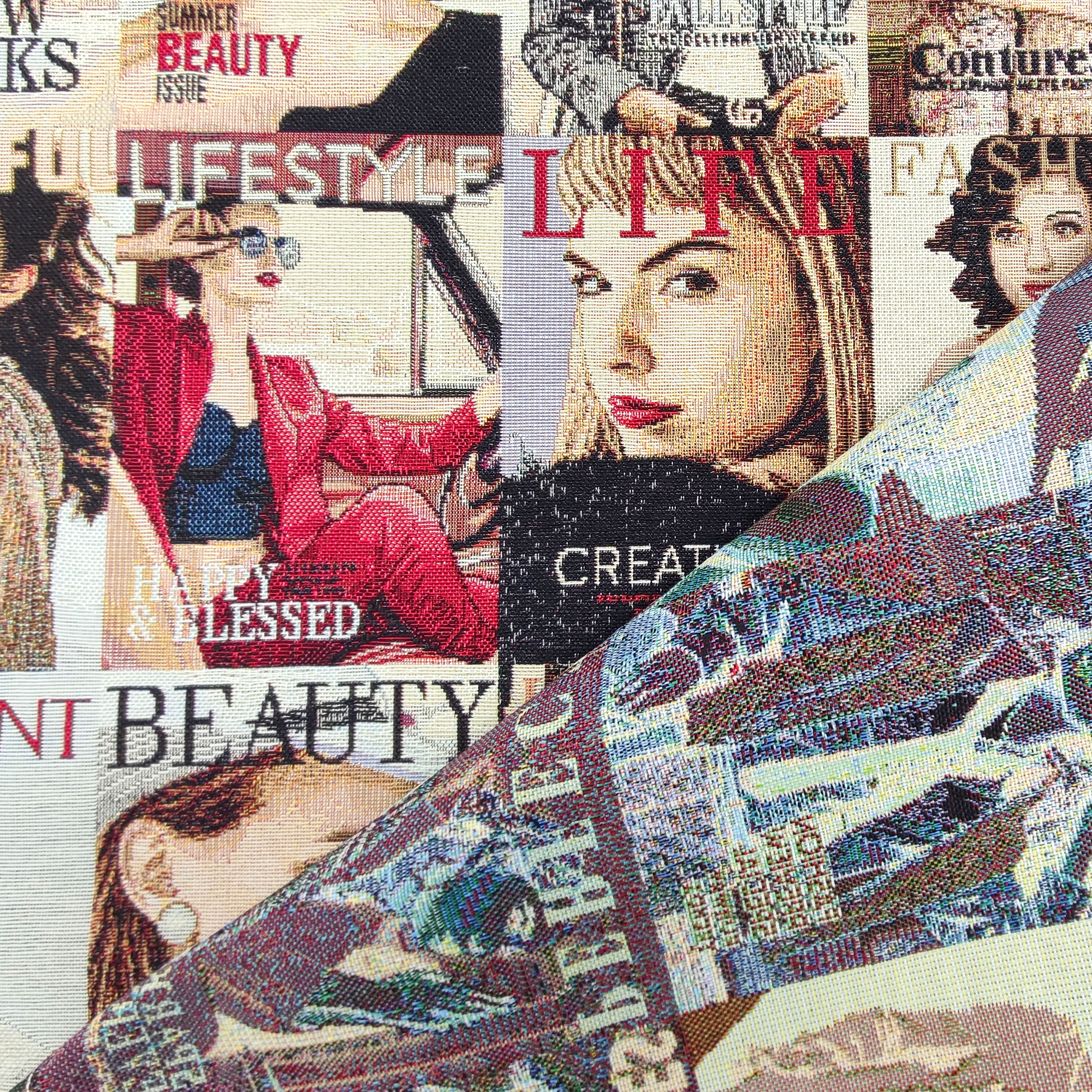 Fabric Gobelin Fashion Magazines