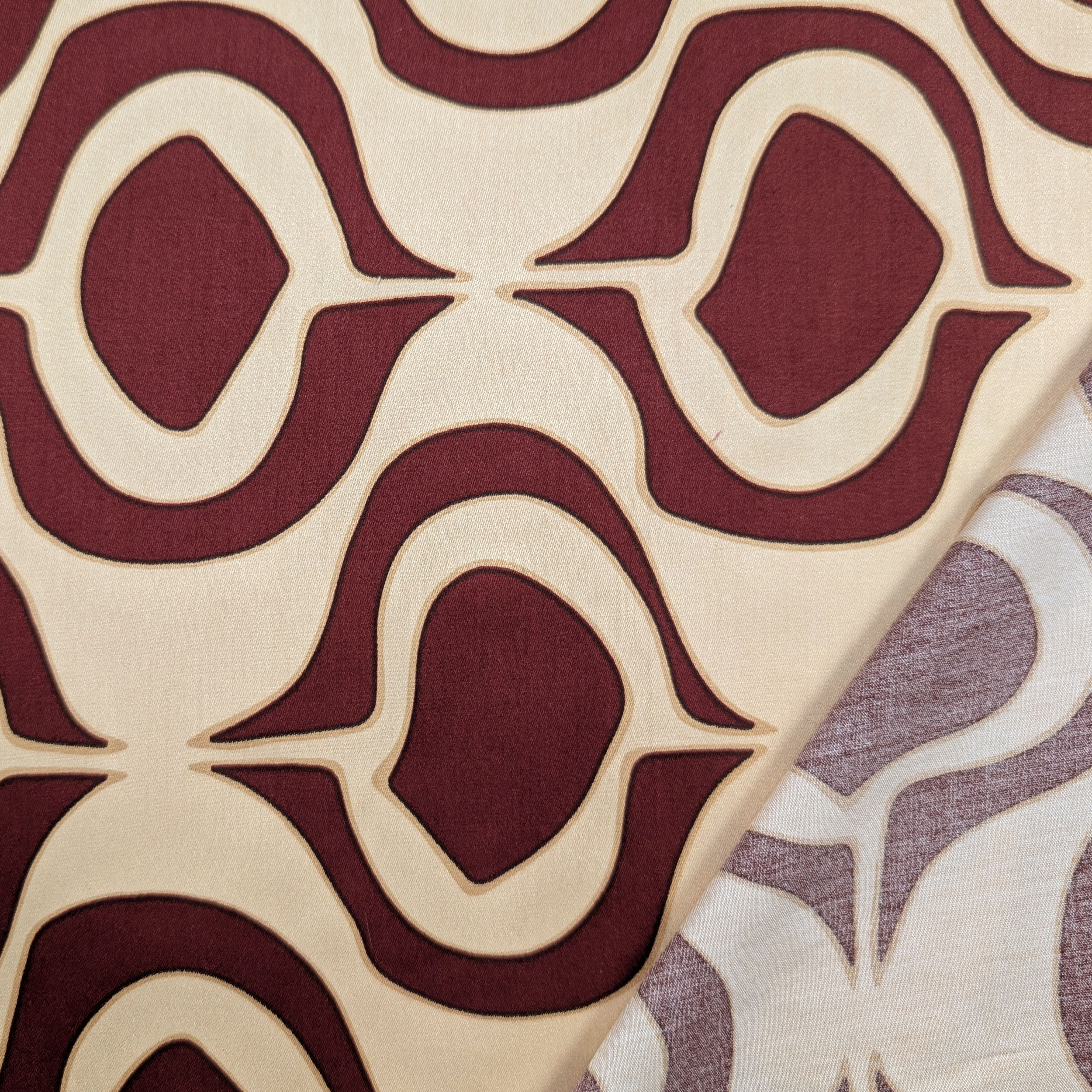 Geometrically patterned viscose with banding Image