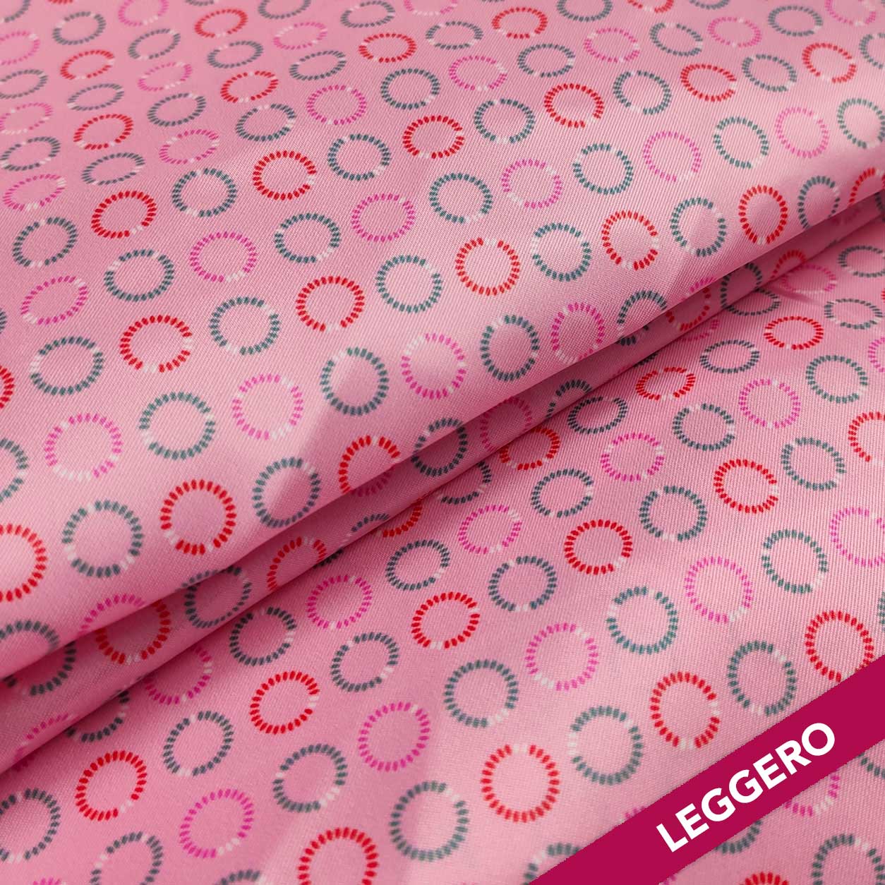 Tissu imperméable Cercles roses