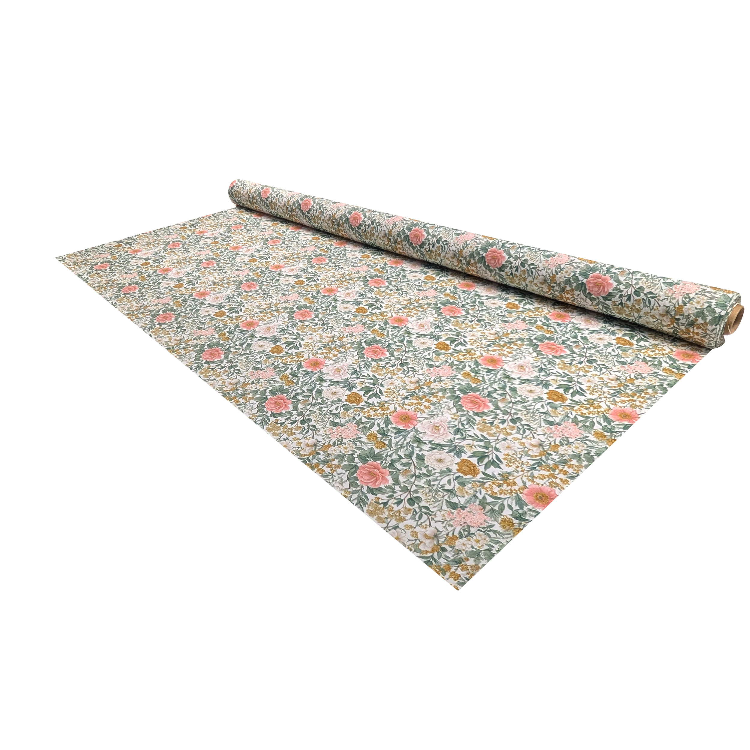 Percale Cotton Flowers White Background Image