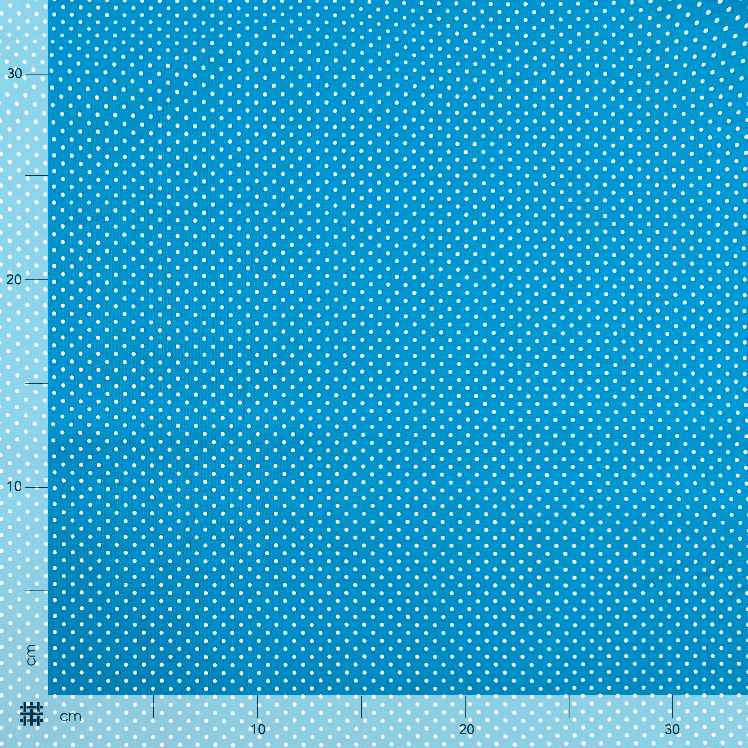 Cotton Fabric Turquoise Polka Dot Image