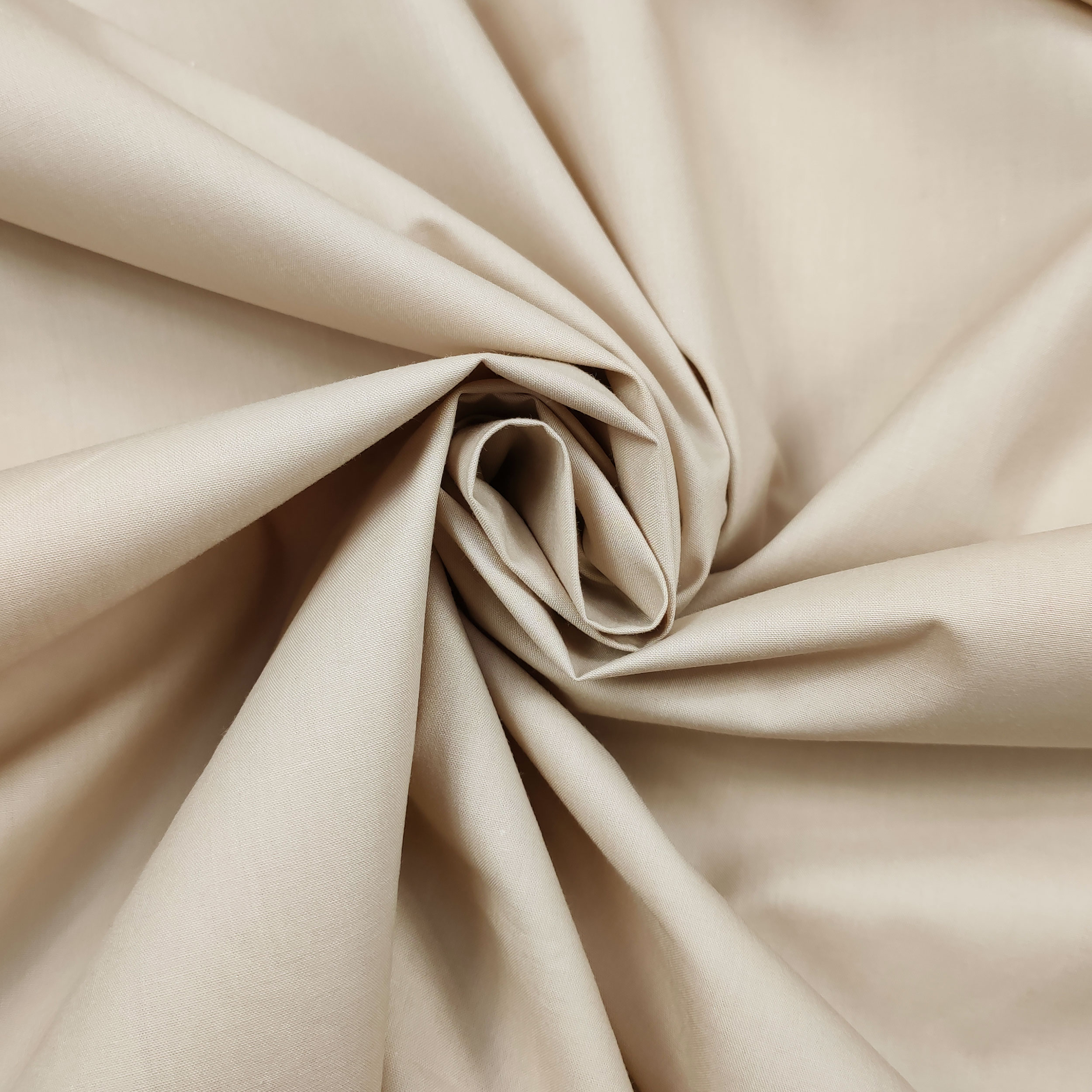 Beige Percale Cotton 