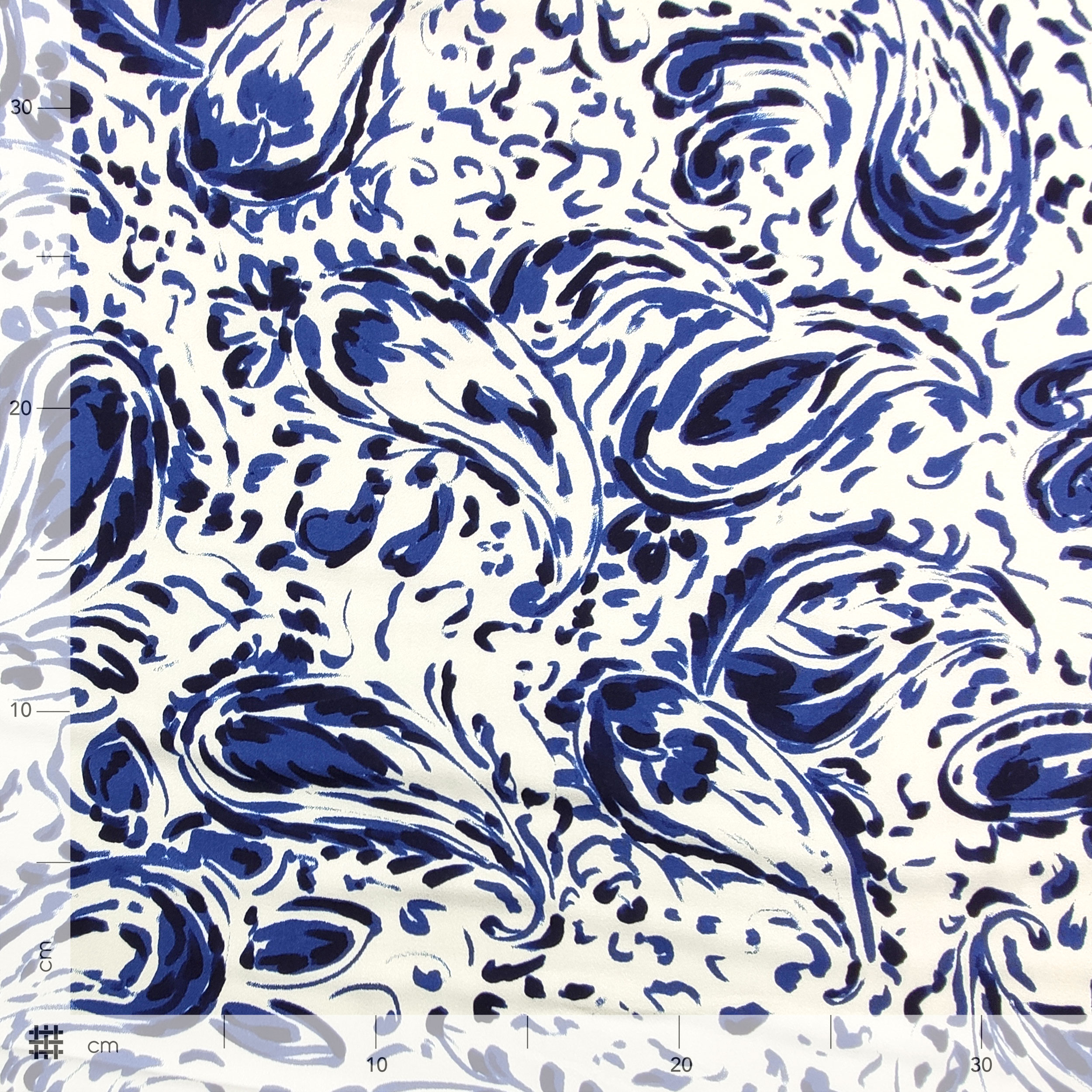 Viscosa Cachemira Fantasía Azul