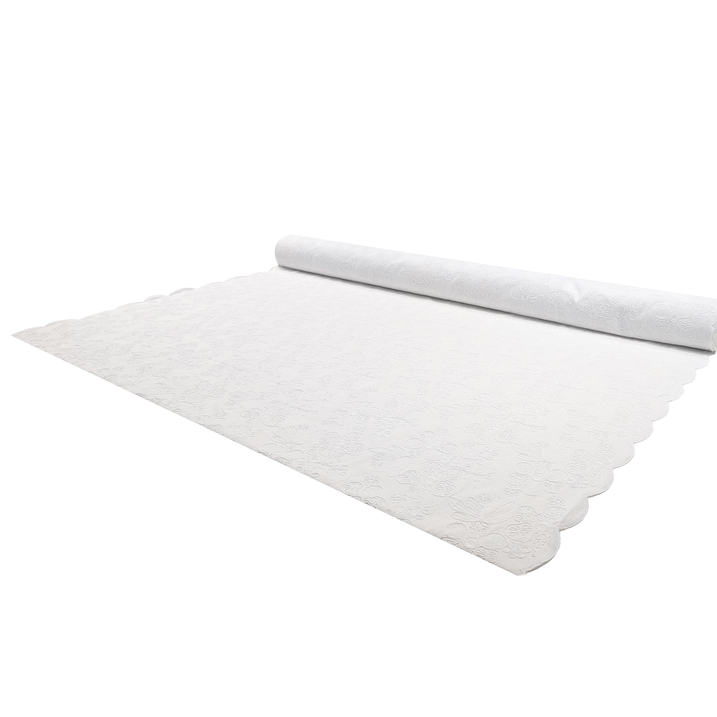 White Cotton Sangallo Double Smerlo Flowers Image