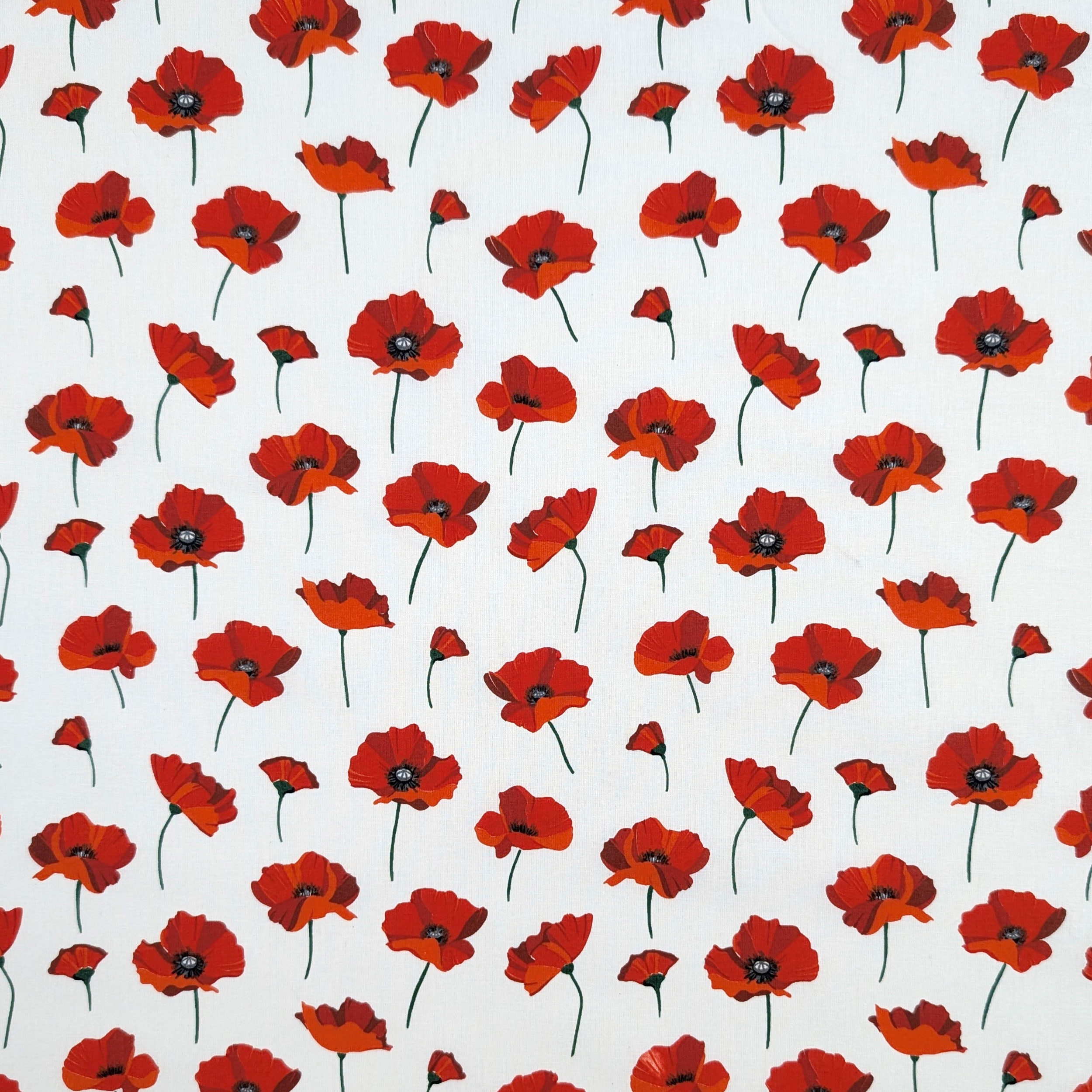 Red Poppies in Bloom Cotton Cut-out, 190x140 cm Image