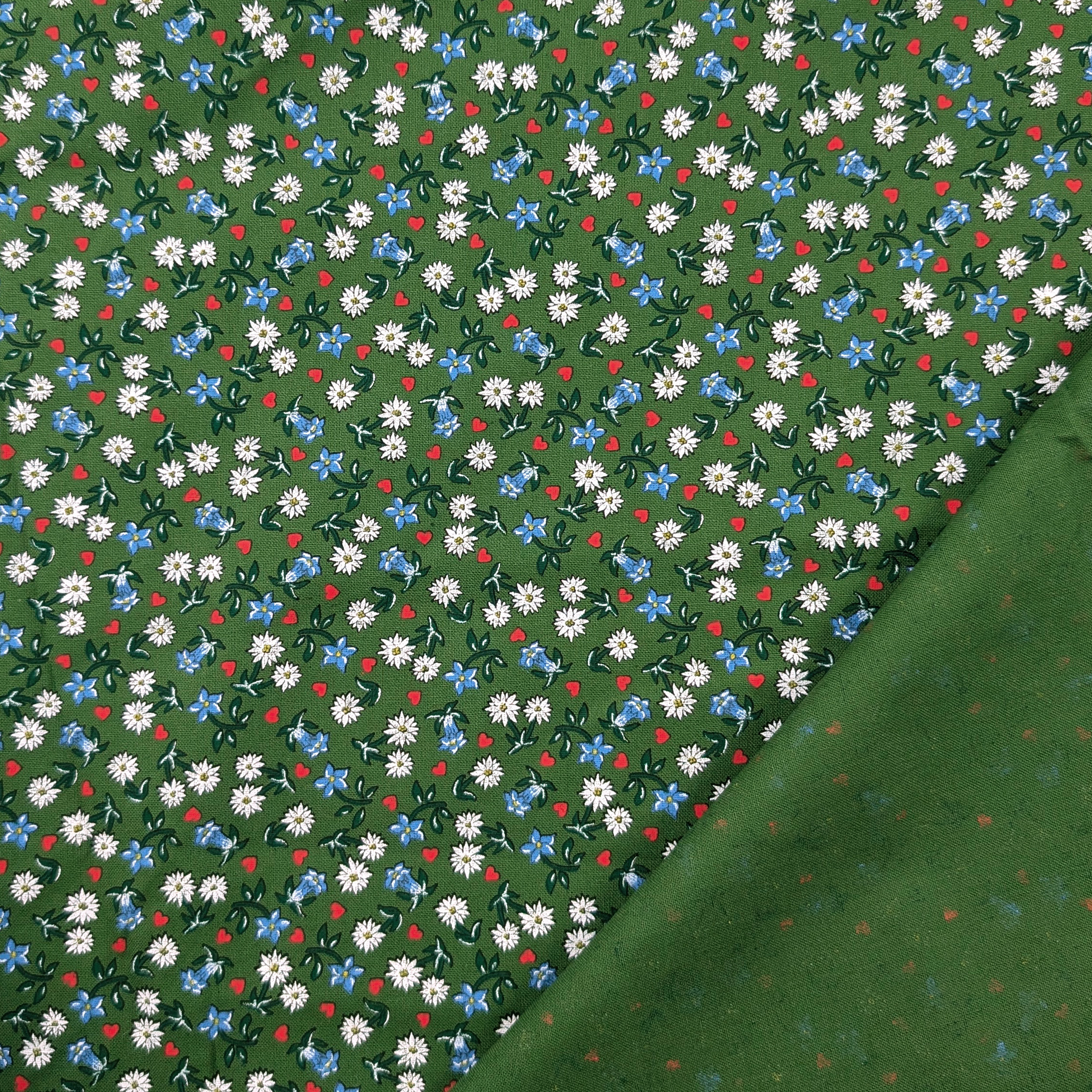 Tyrolean Cotton Fabric Green Background Image