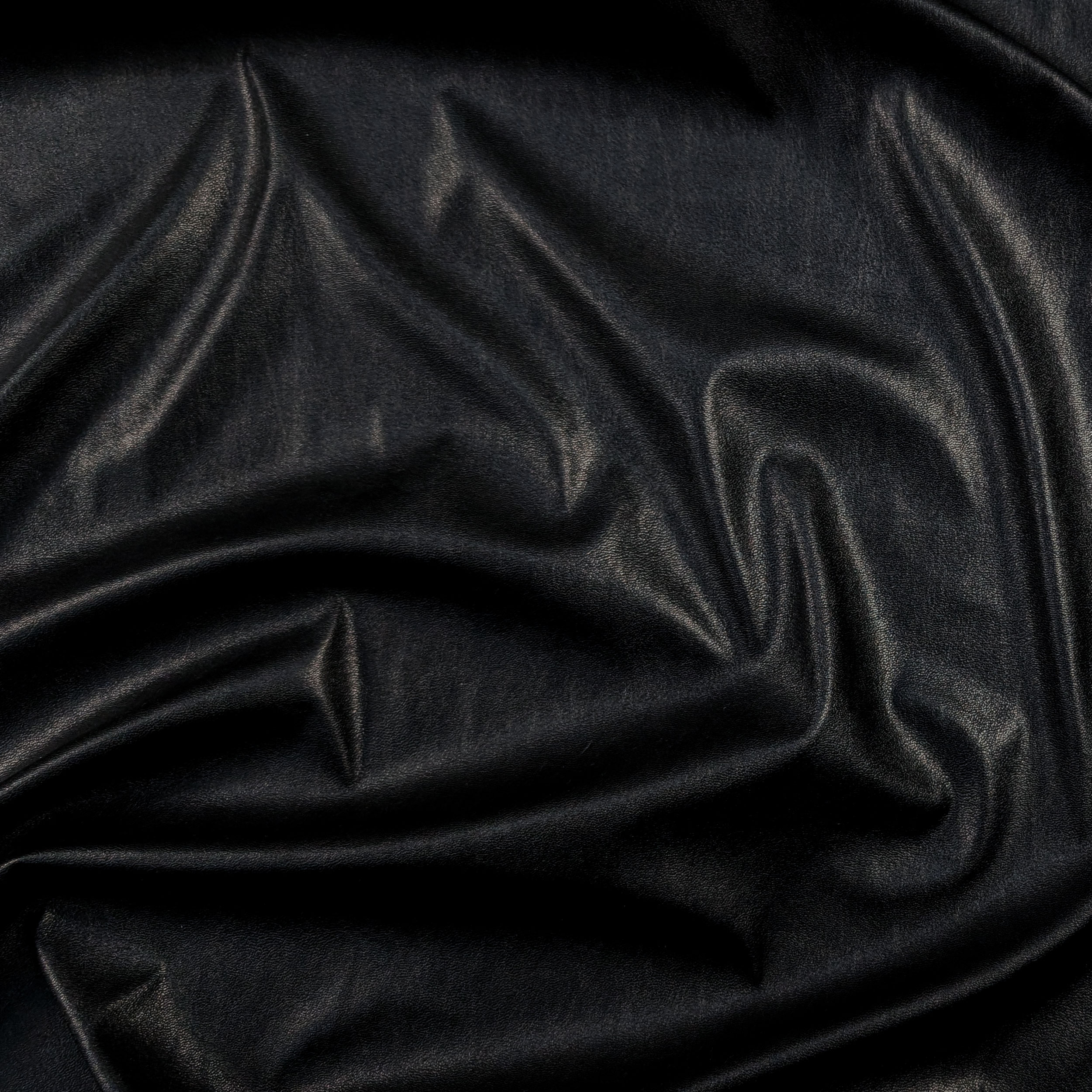 Faux cuir élastique noir pour vêtements Image