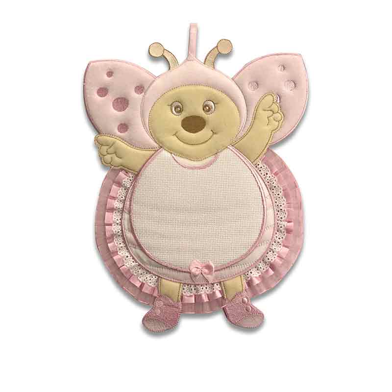 Happy Pink Ladybird Birth Ribbon Image