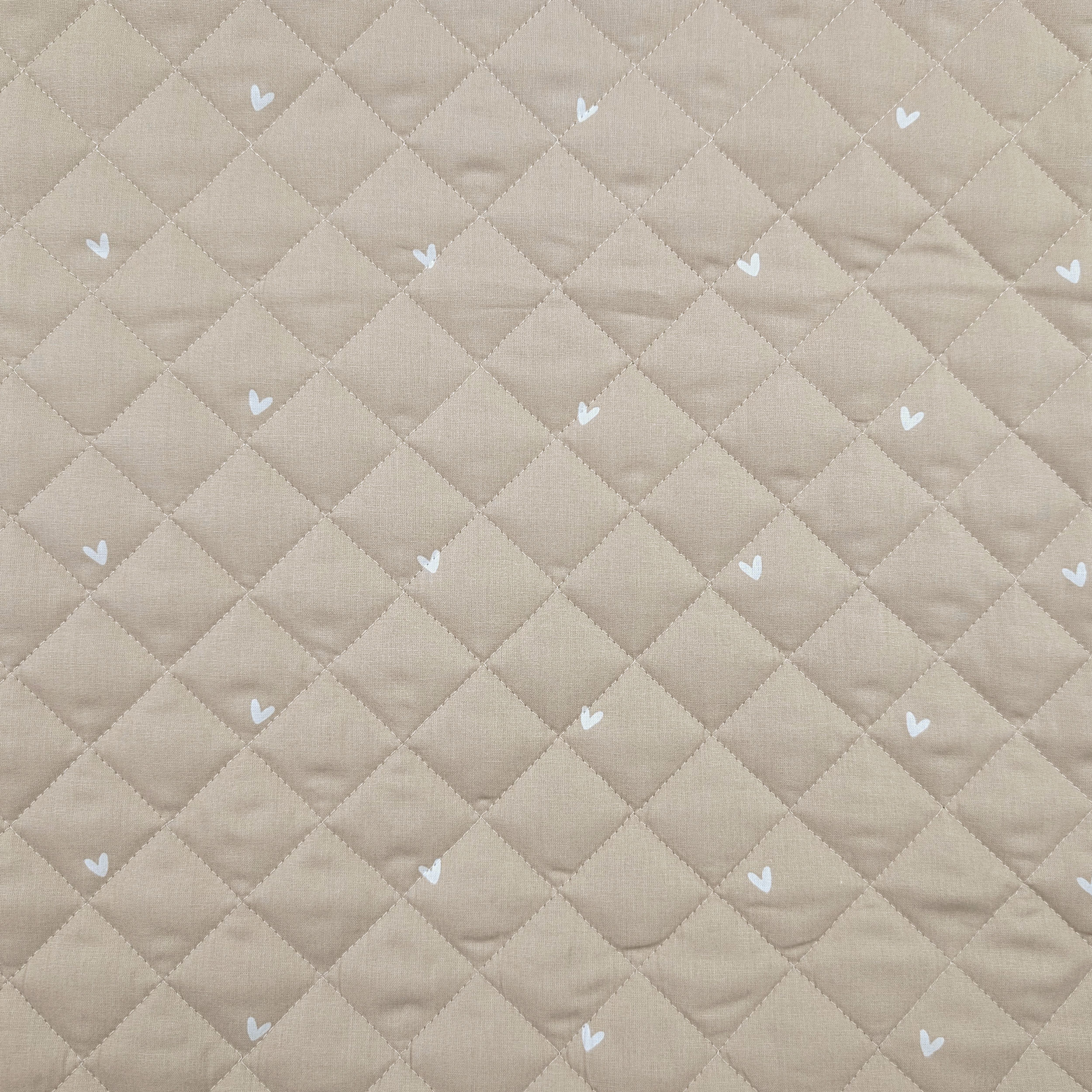 Sleeping Bag Hearts Background Beige Image