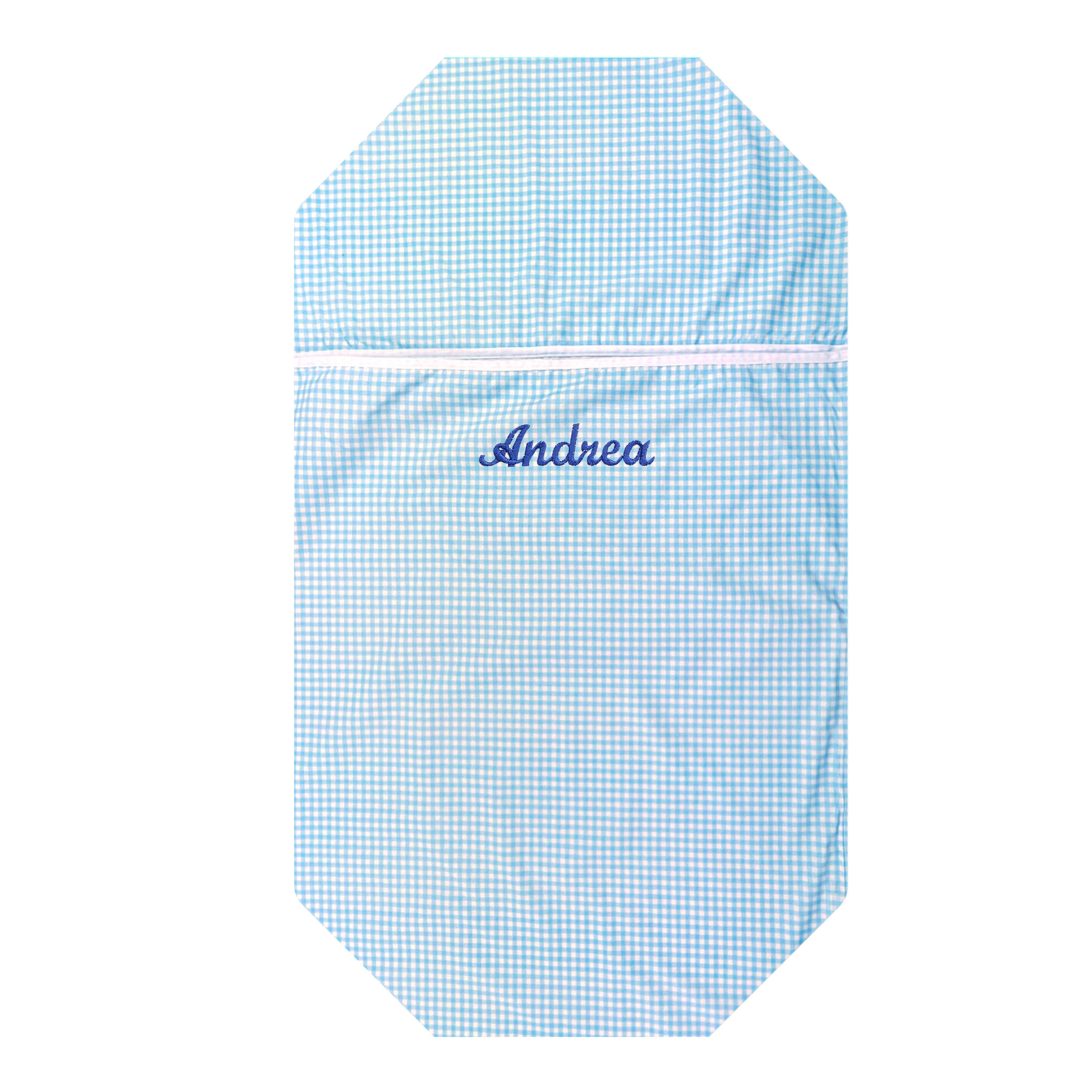 Shaped Summer Sleeping Bag for Brandine Squares Light Blue