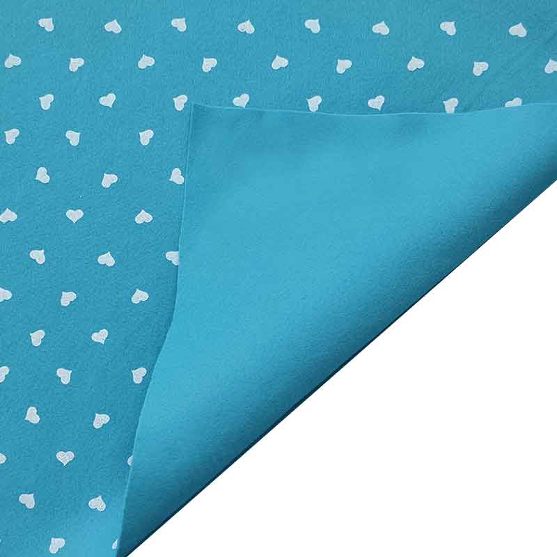 Soft Thin Felt - White Hearts Image