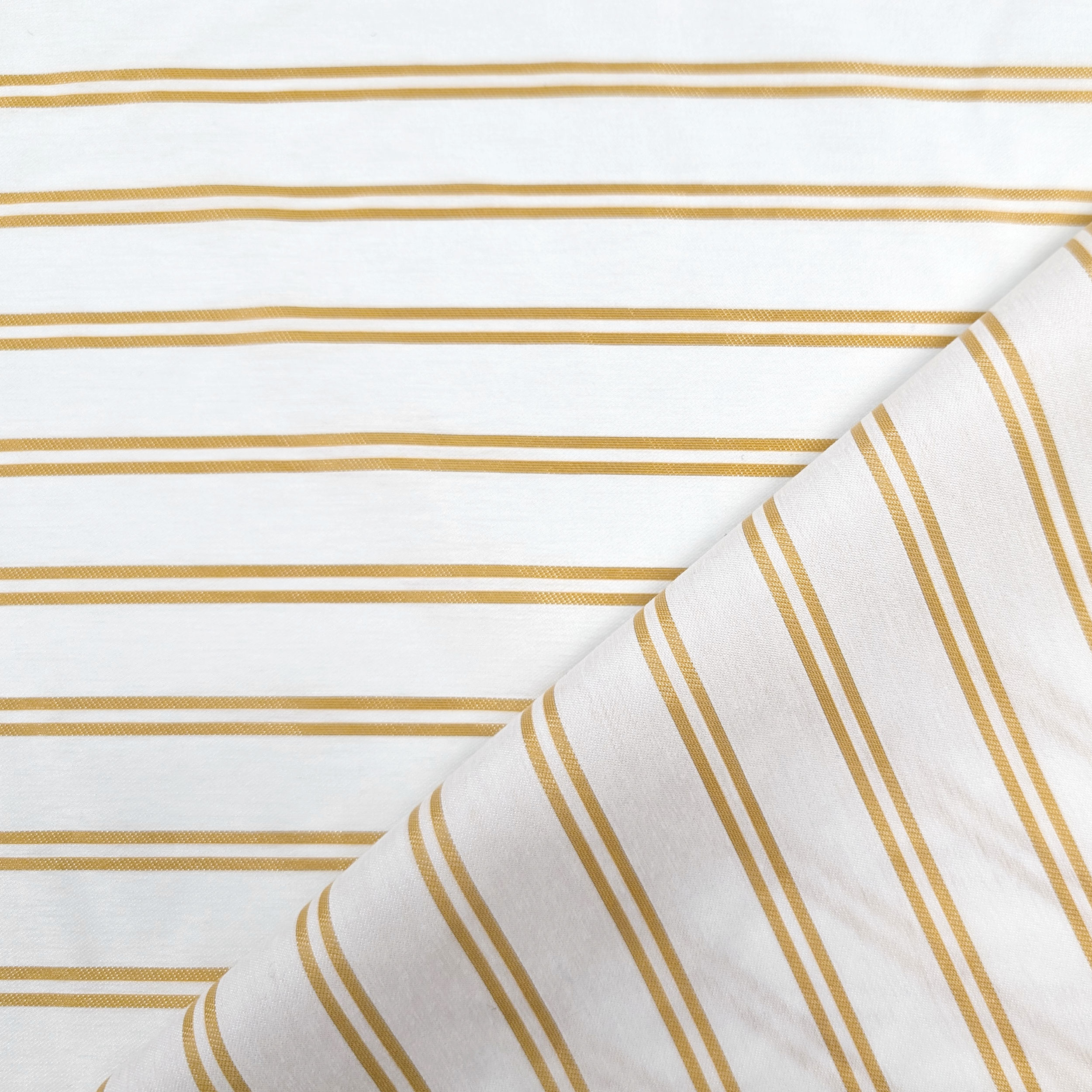 Viscose Fashion White Stripe Gold Image