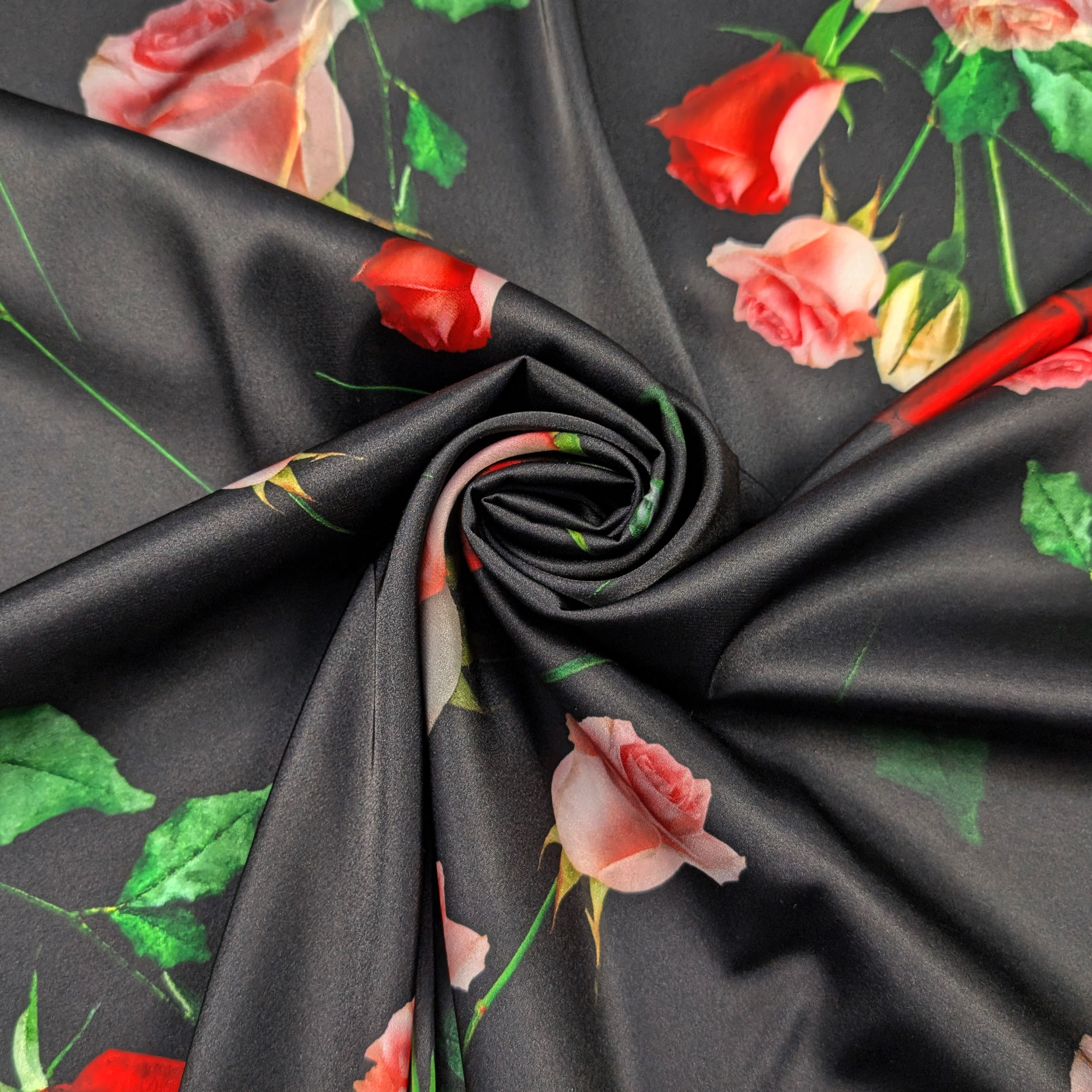 Jeu de satin Boutons de rose haute couture Image